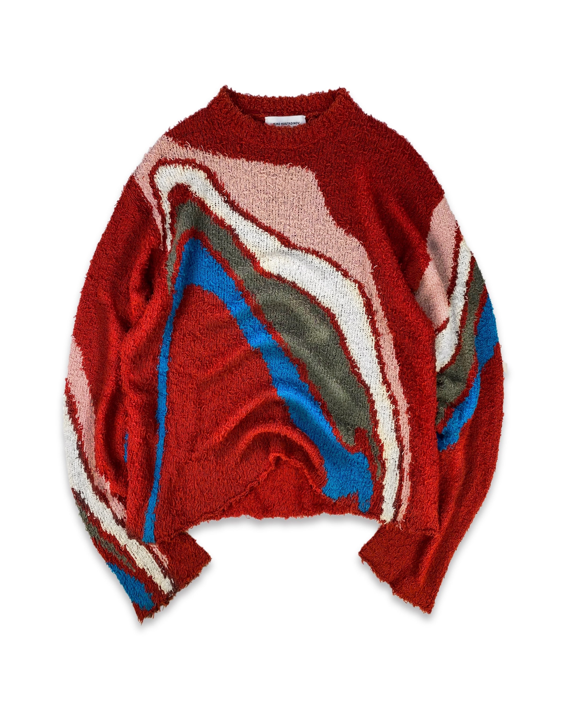 AW18 Kiko Kostadinov ‘Delva Body’ Intarsia Knitted Sweater