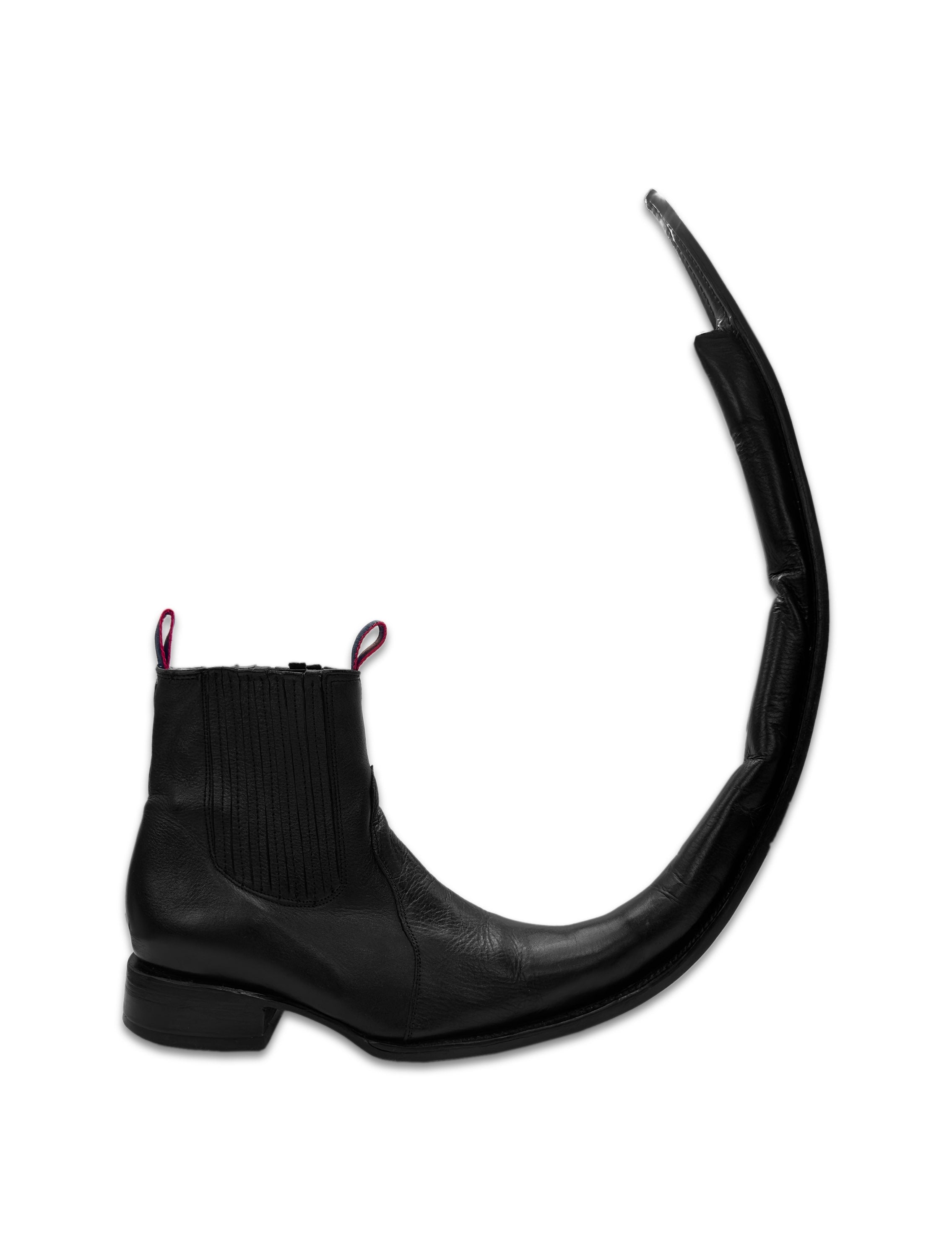SS15 Comme des Garçons ‘Jugo’ Black Leather Pointed Boots