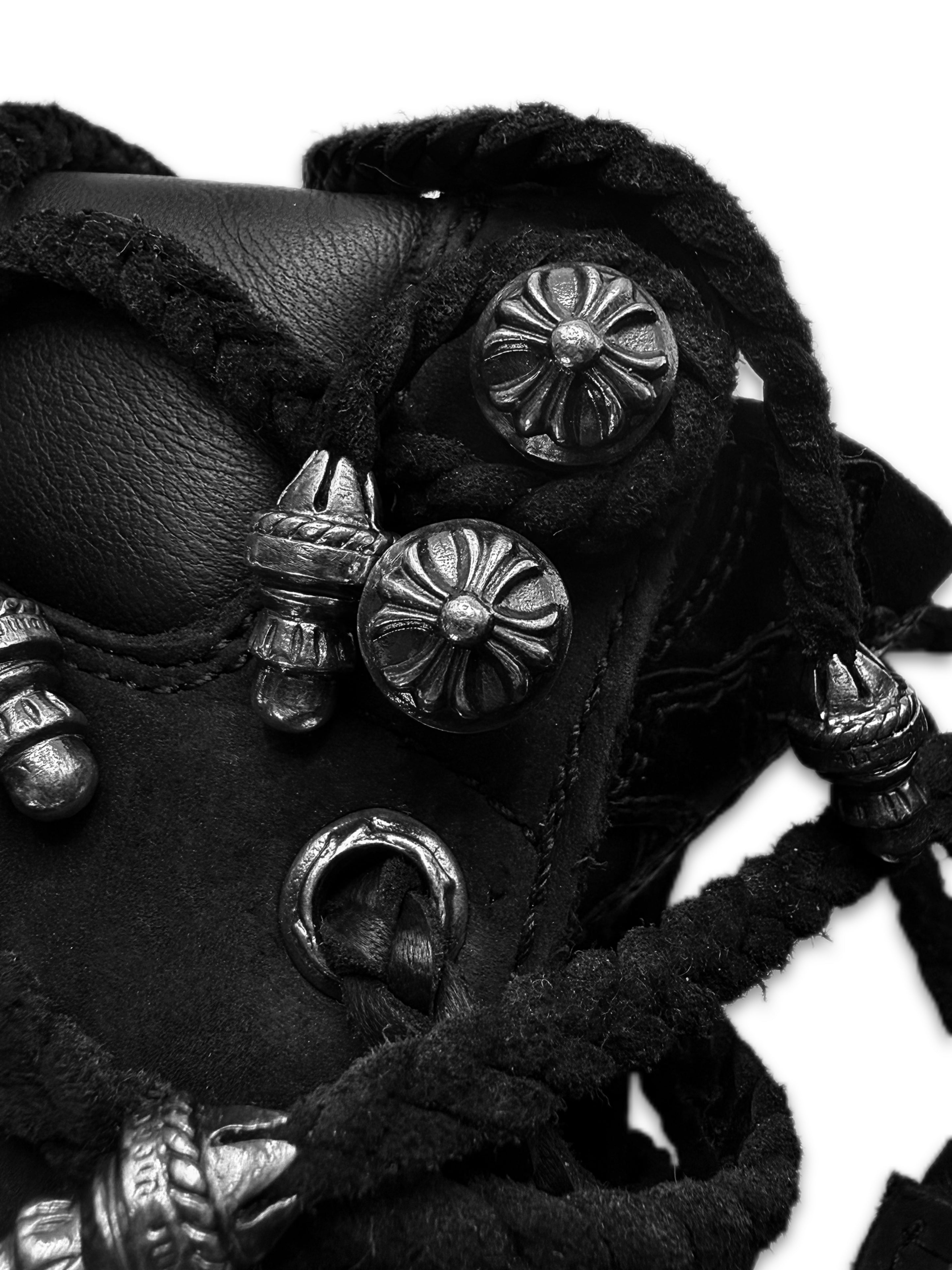 Chrome Hearts x Timberland Triple Cross Patch Black Suede Boots