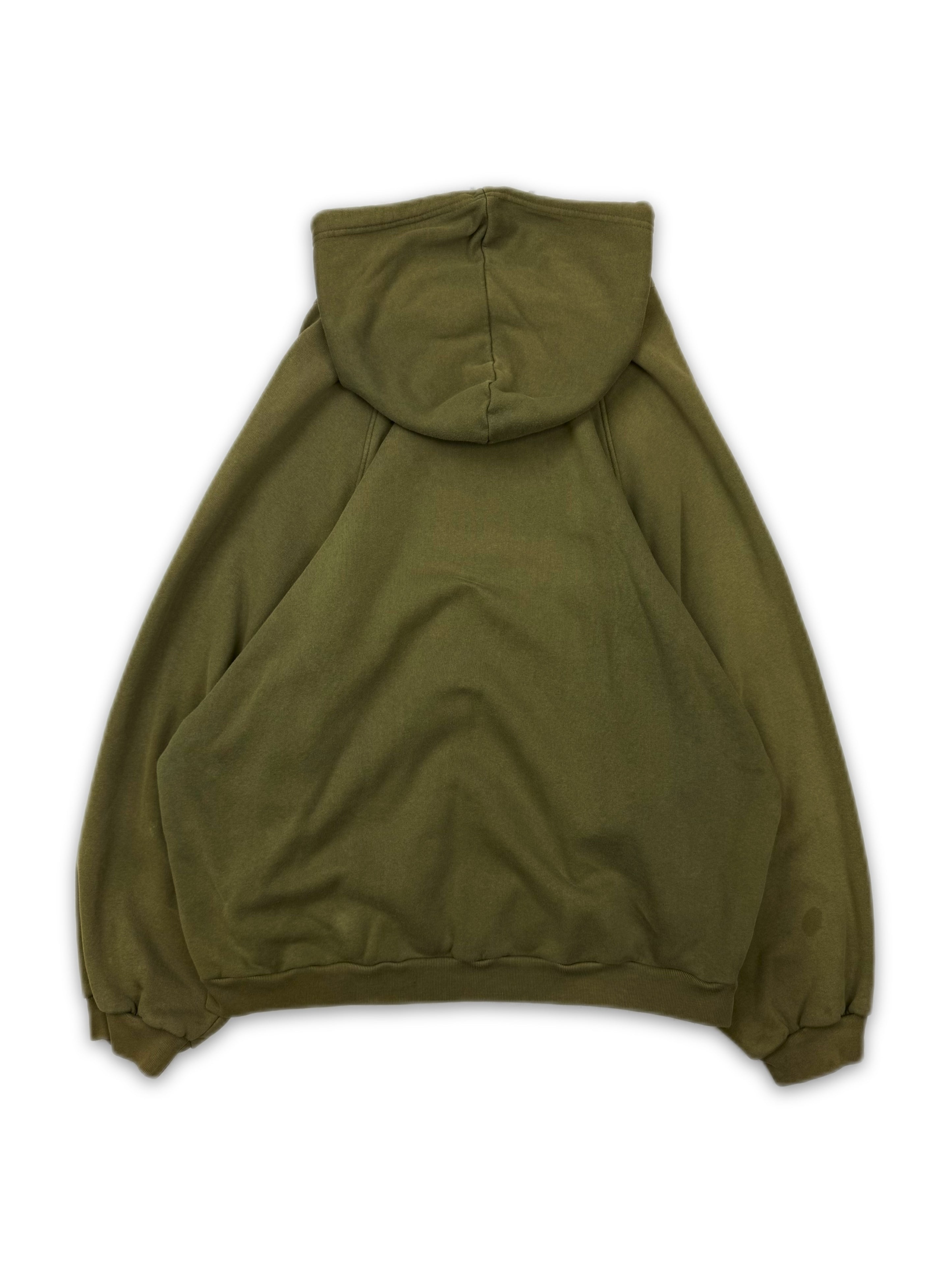 AW01 Raf Simons Riot Riot Riot ‘New York’ Olive OS Hoodie