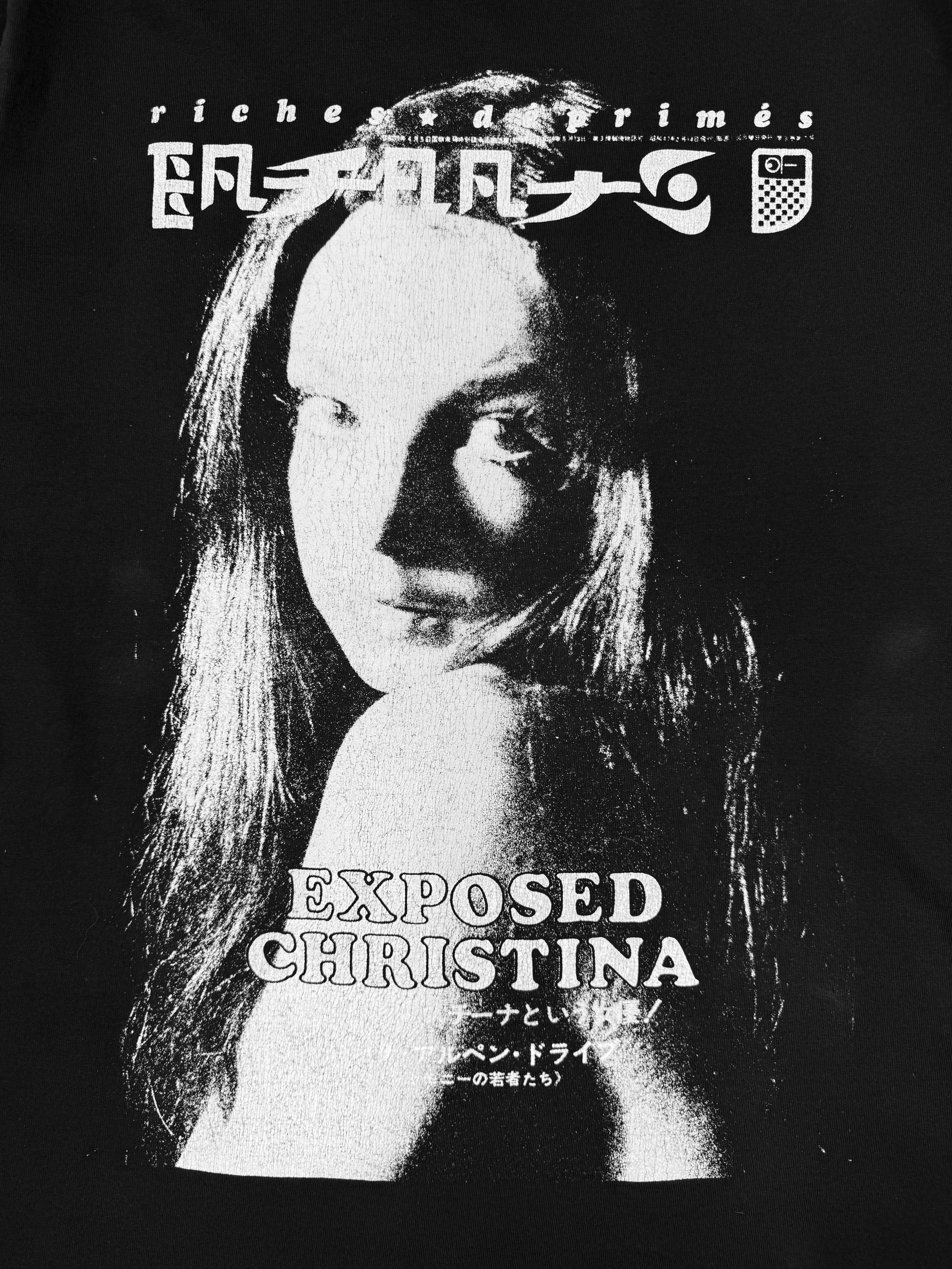SS24 Enfants Riches Deprimes ‘Exposed Christina’ Black Graphic T-Shirt