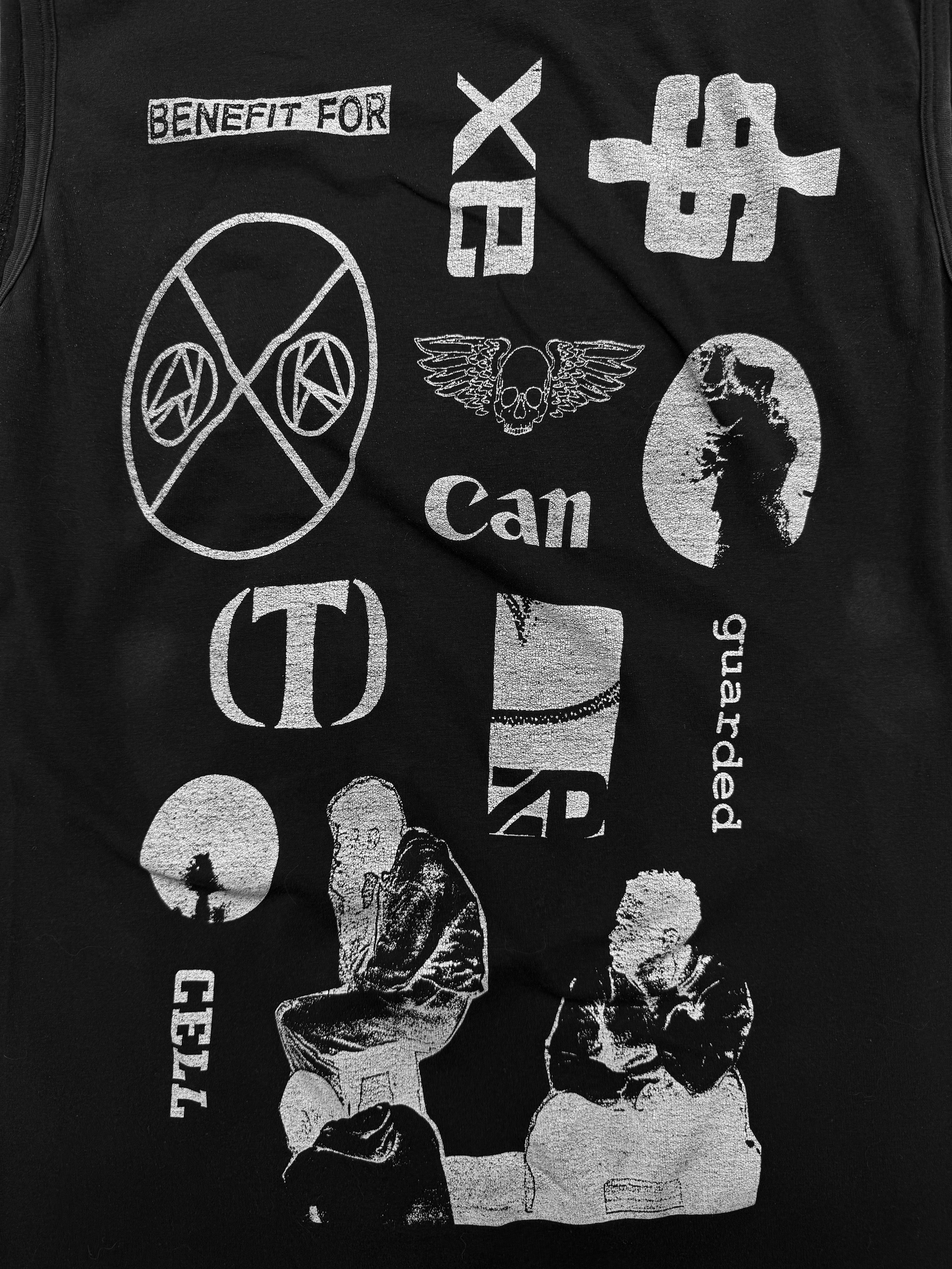 SS03 Raf Simons Consumed ‘Cell’ Black Graphic Tank-top