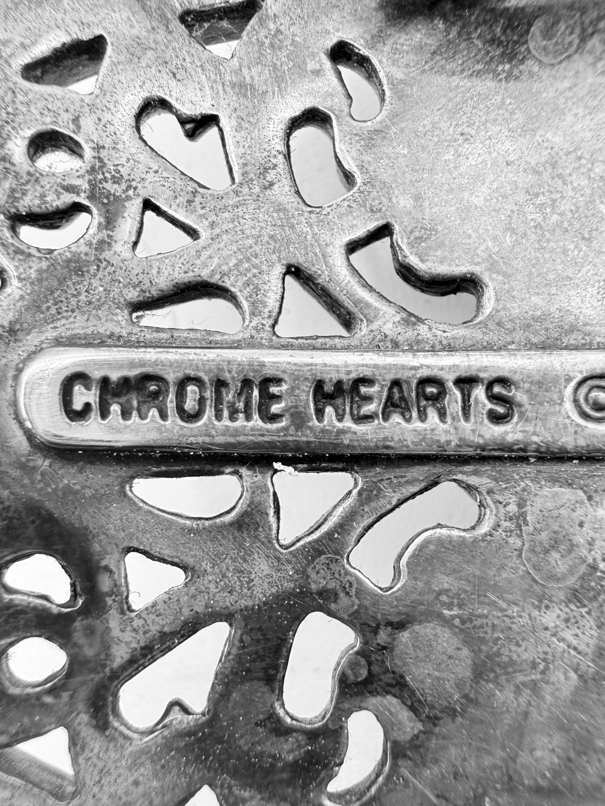 Chrome Hearts 1.5 inch Oval .925 Silver Belt Buckle