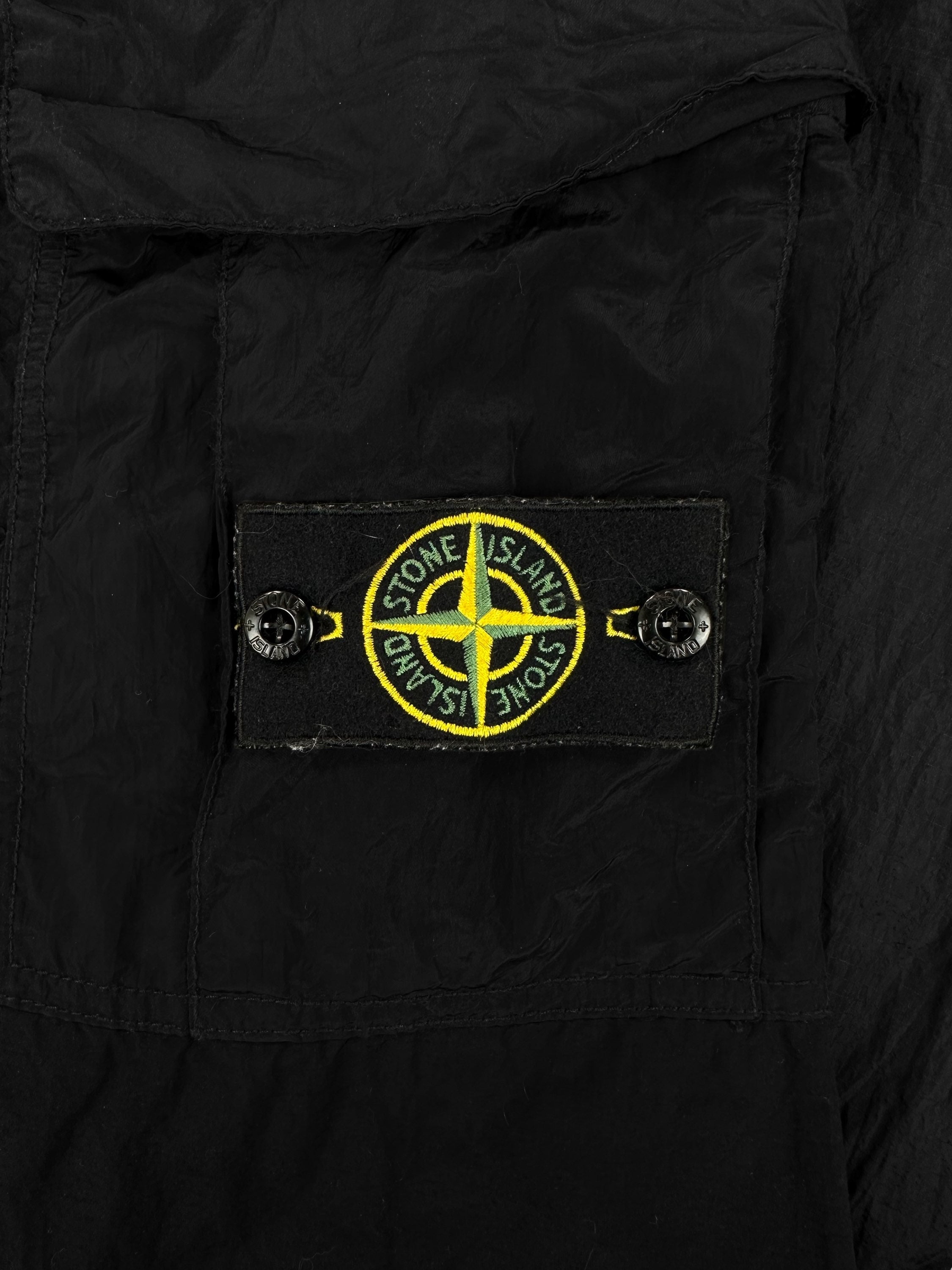 Stone Island ‘Compass’ Patch Black Nylon Cargo Pants