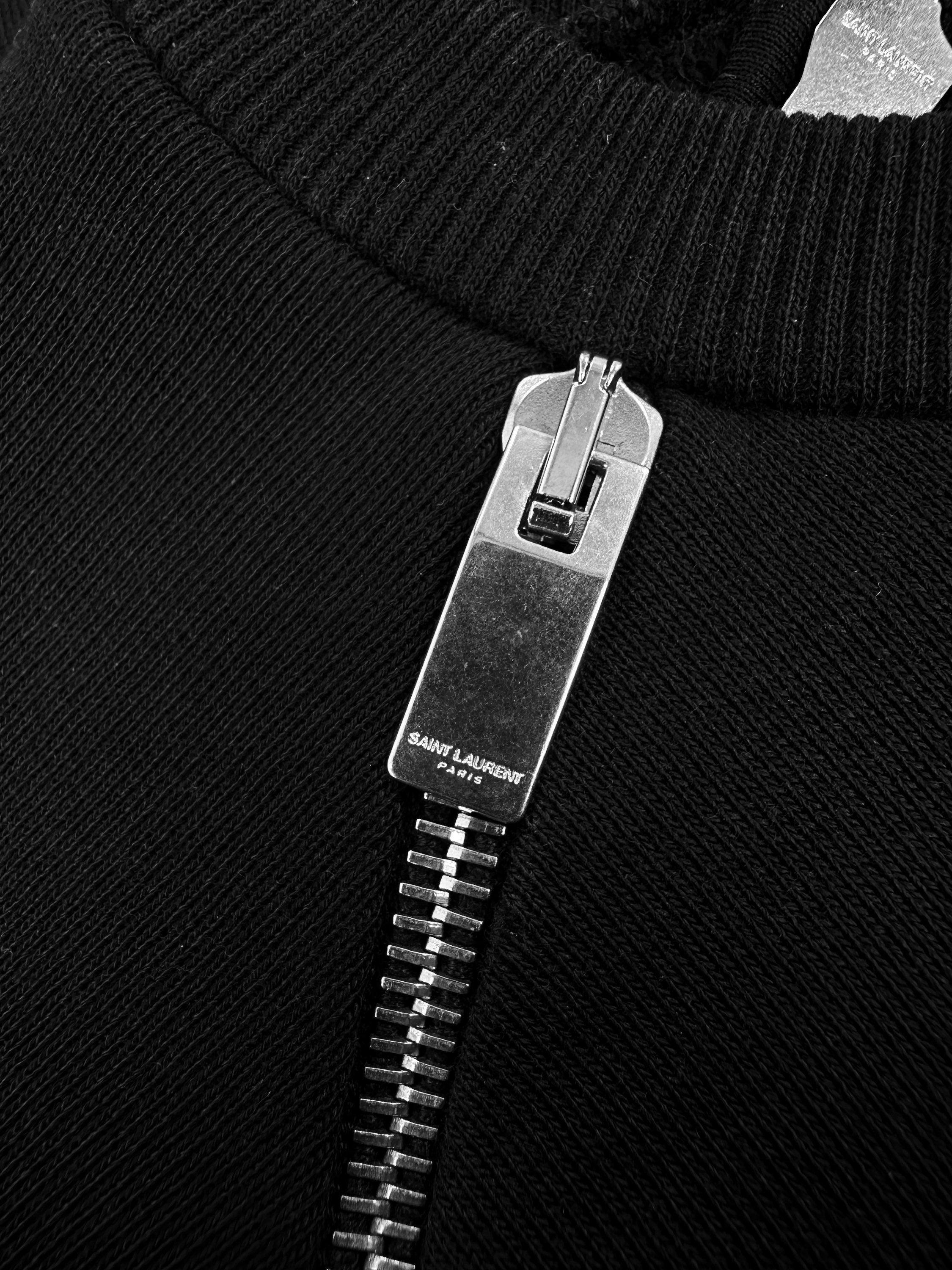 AW12 Saint Laurent Paris Black Multi-zip Black Knitted Sweater