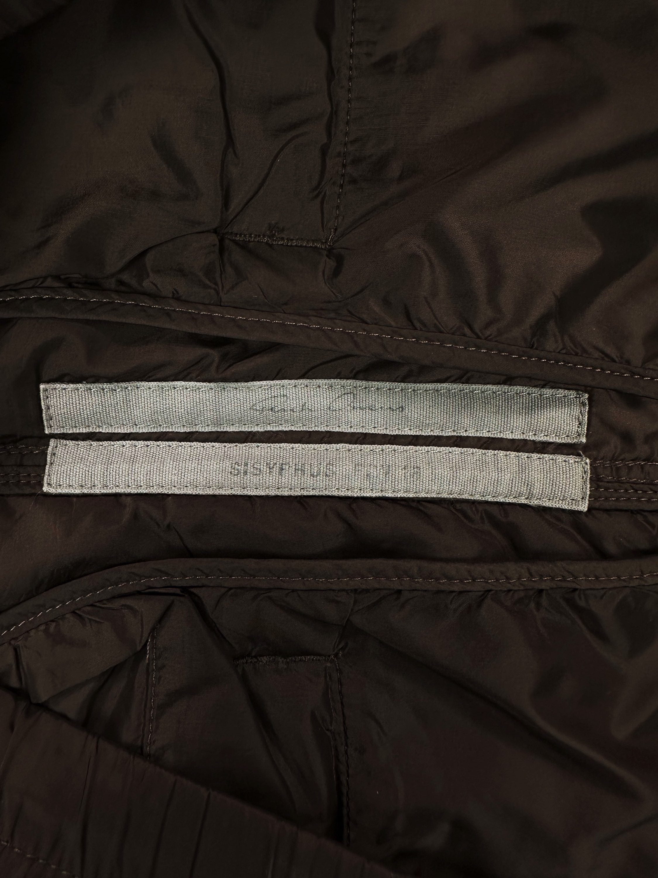 AW18 Rick Owens ‘Sisyphus’ Burnt Brown Nylon Zipper Flare Pants