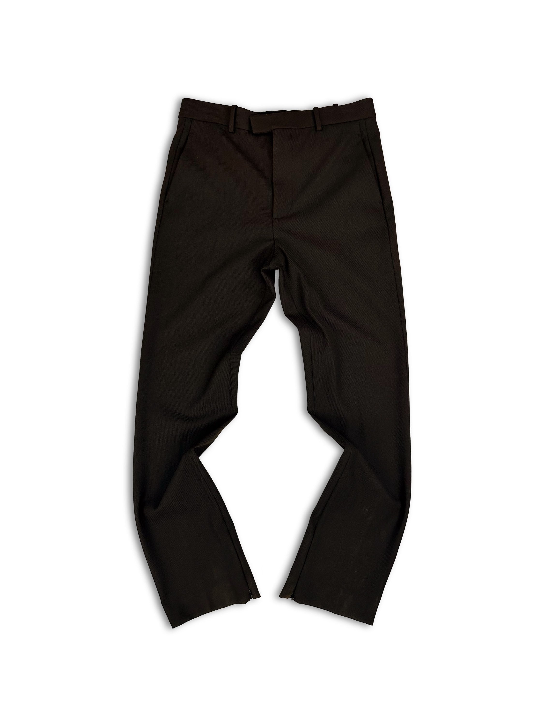 Bottega Veneta Dark Brown Flared Heavy Weight Trousers