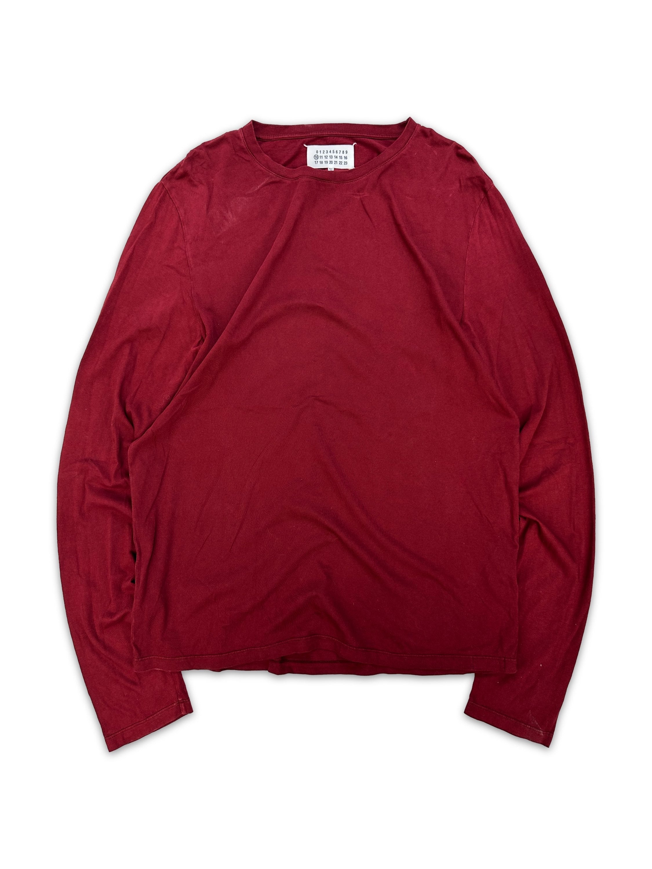 AW15 Maison Margiela Red Four Stitch Long Sleeve Shirt