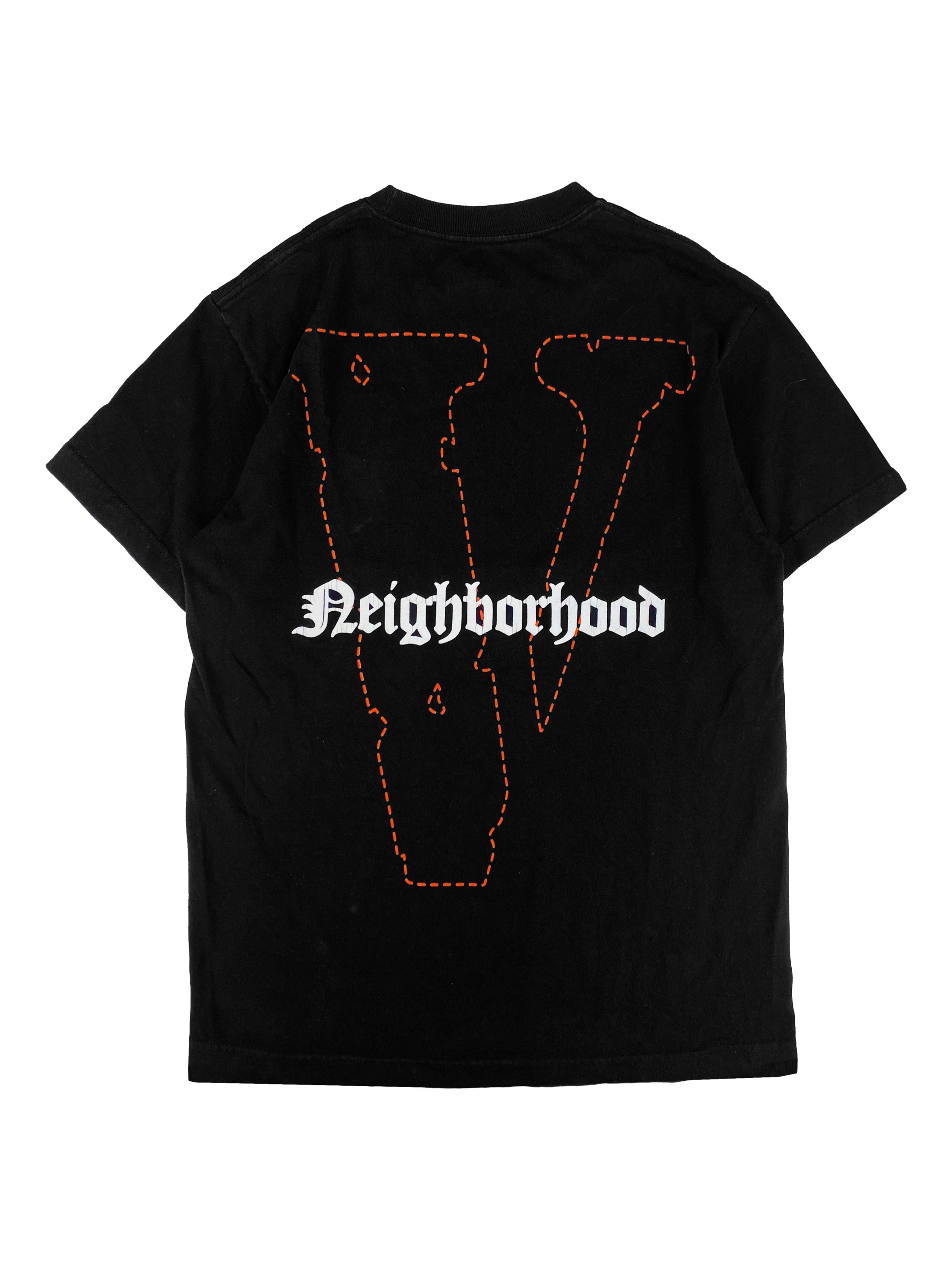 Neighborhood x Vlone ‘Skull’ Motif Black T-Shirt