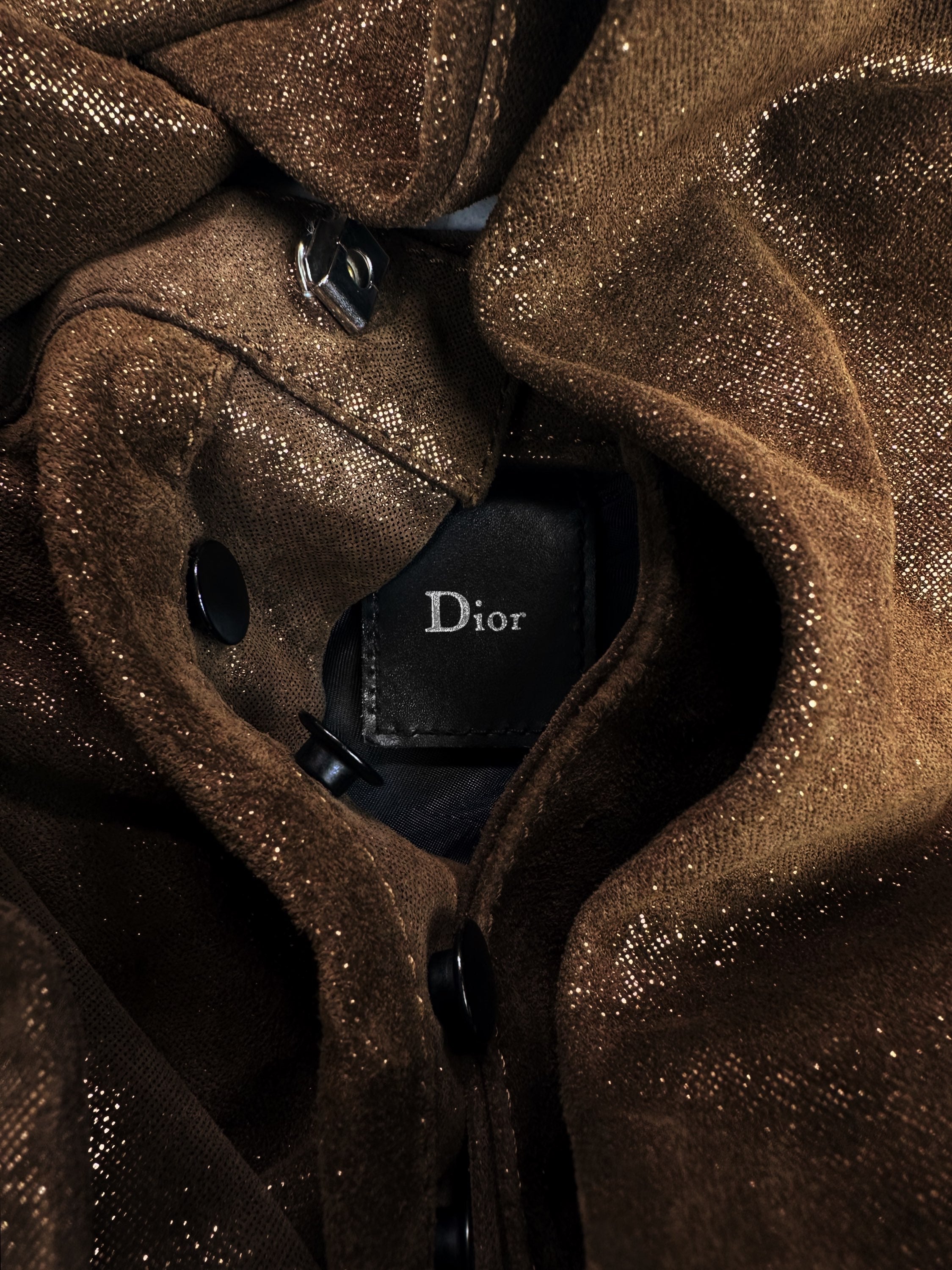 AW05 Dior by Hedi Slimane ‘Glitter’ Suede Copper Pants