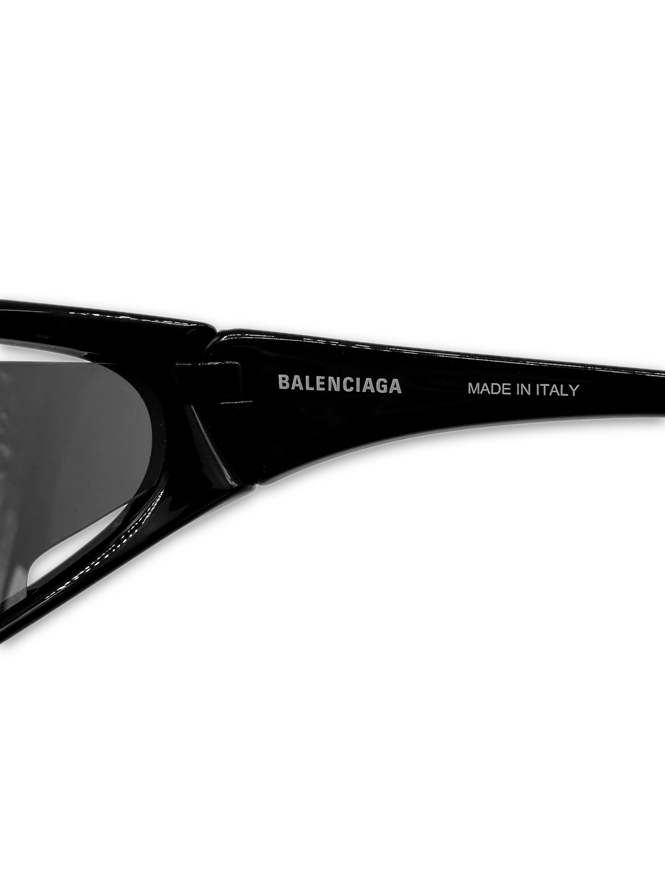 Balenciaga ‘Dynamo’ Black Glossy Cut Out Sunglasses