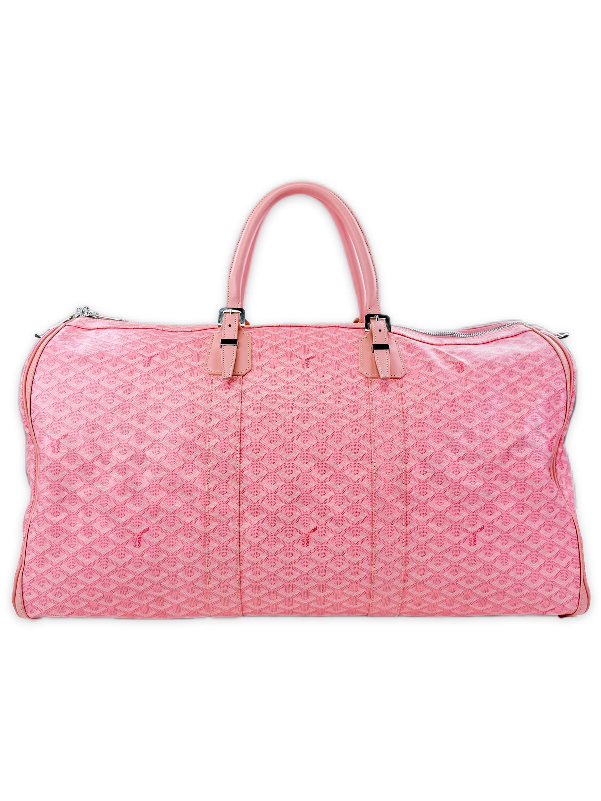 2008 Goyard 60 Sakura Baby Pink Japan Exclusive Croisière Leather Duffle Bag