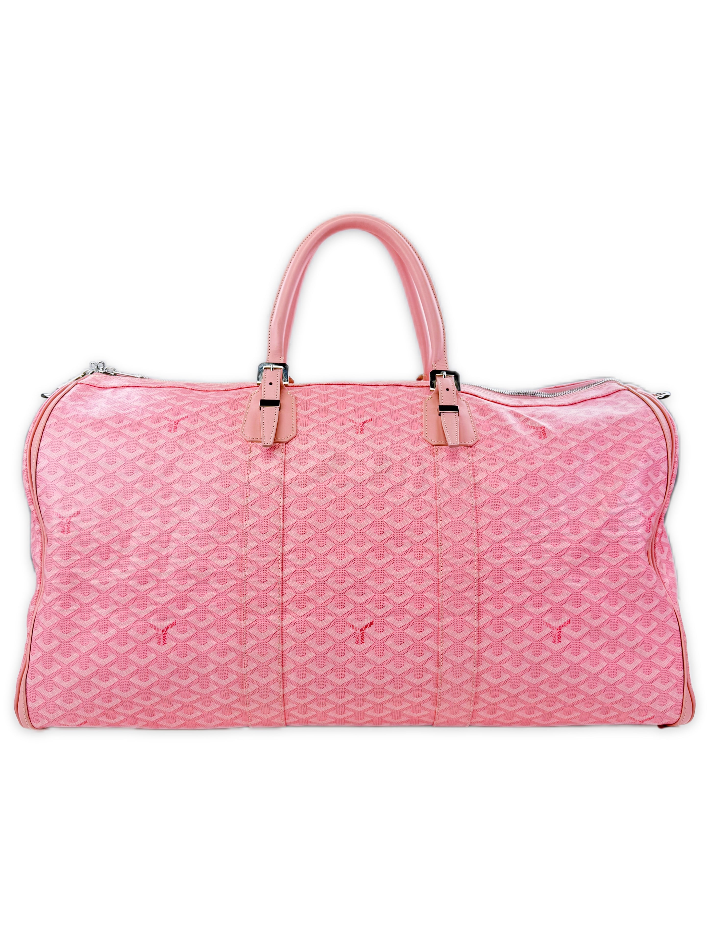2008 Goyard 60 Sakura Baby Pink Japan Exclusive Croisière Leather Duffle Bag