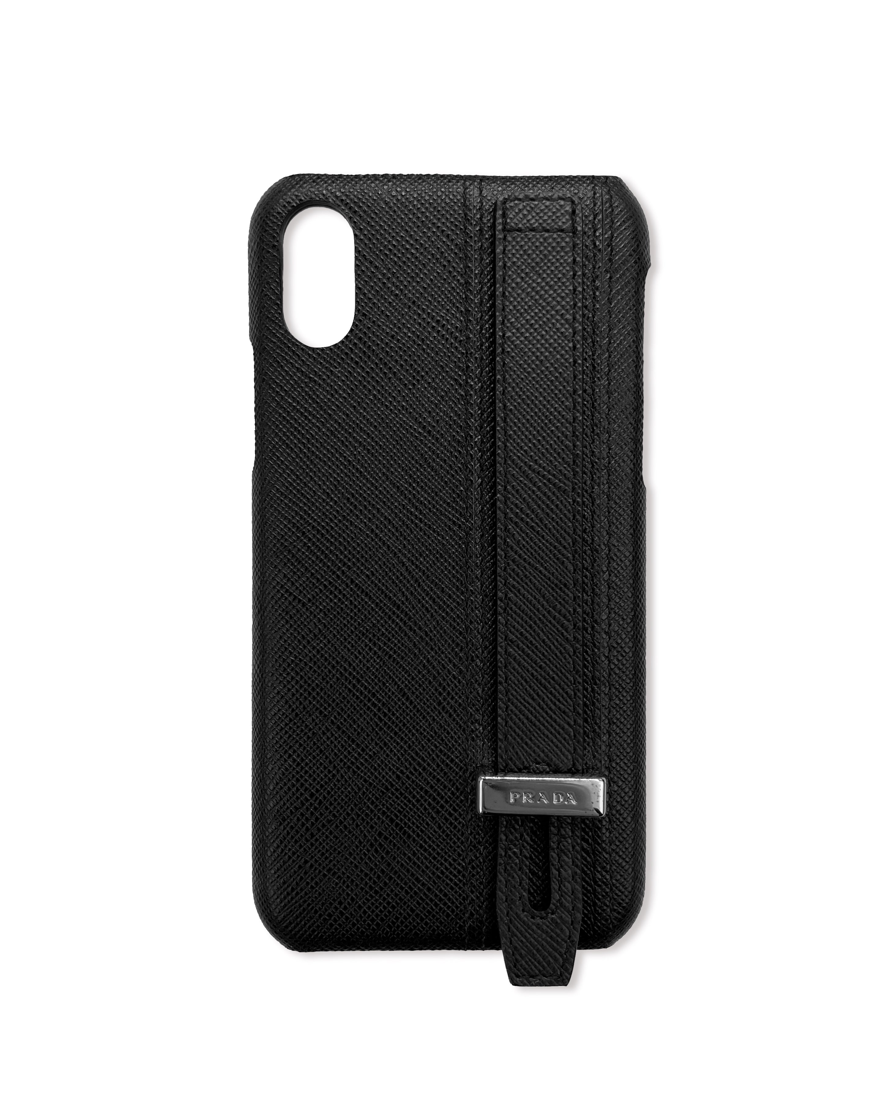 Prada iPhone X Metallic Strapped Case