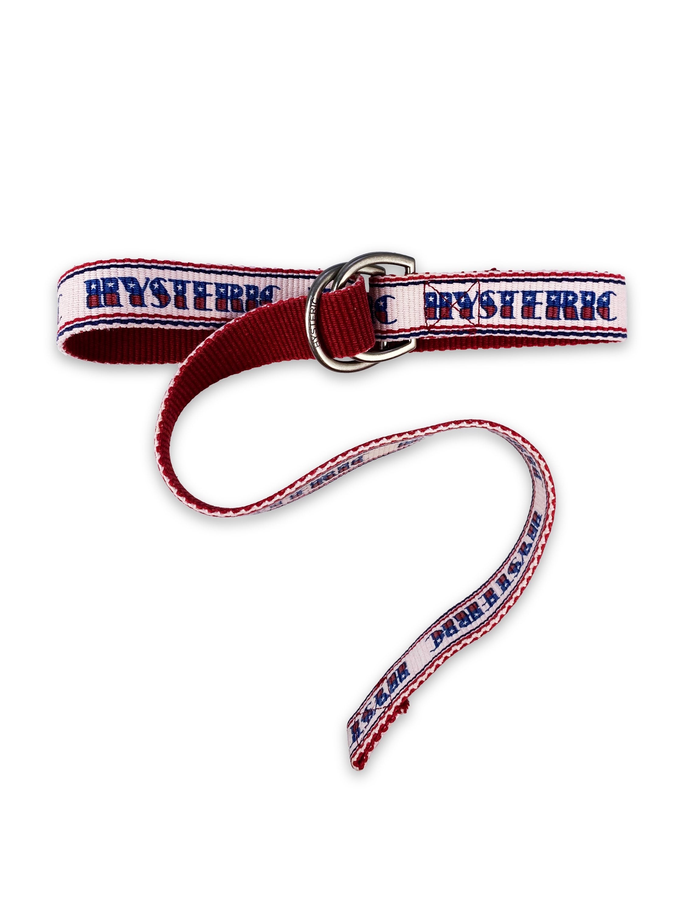 Hysteric Glamour Flag D-Ring Spell Out Logo Belt