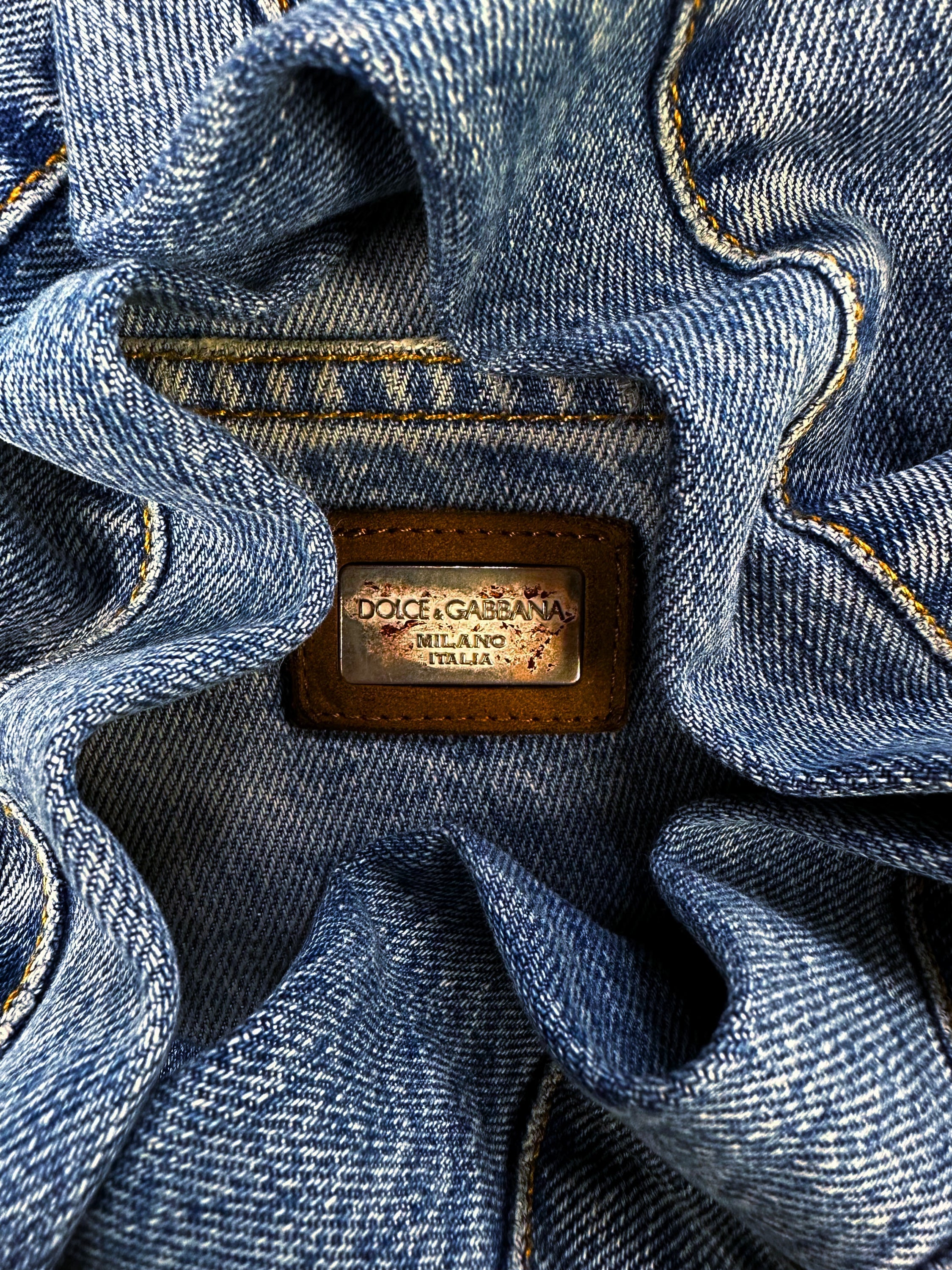 00s Dolce & Gabbana Light Wash Distressed Denim