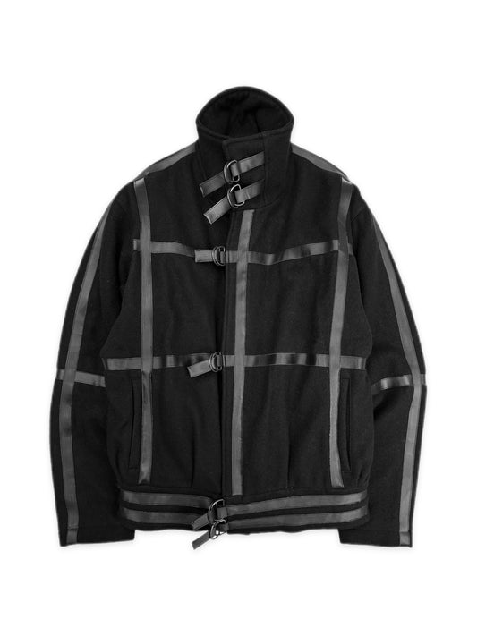 AW02 Raf Simons ‘Virginia Creeper’ Multi-Strap Wool Bondage Jacket