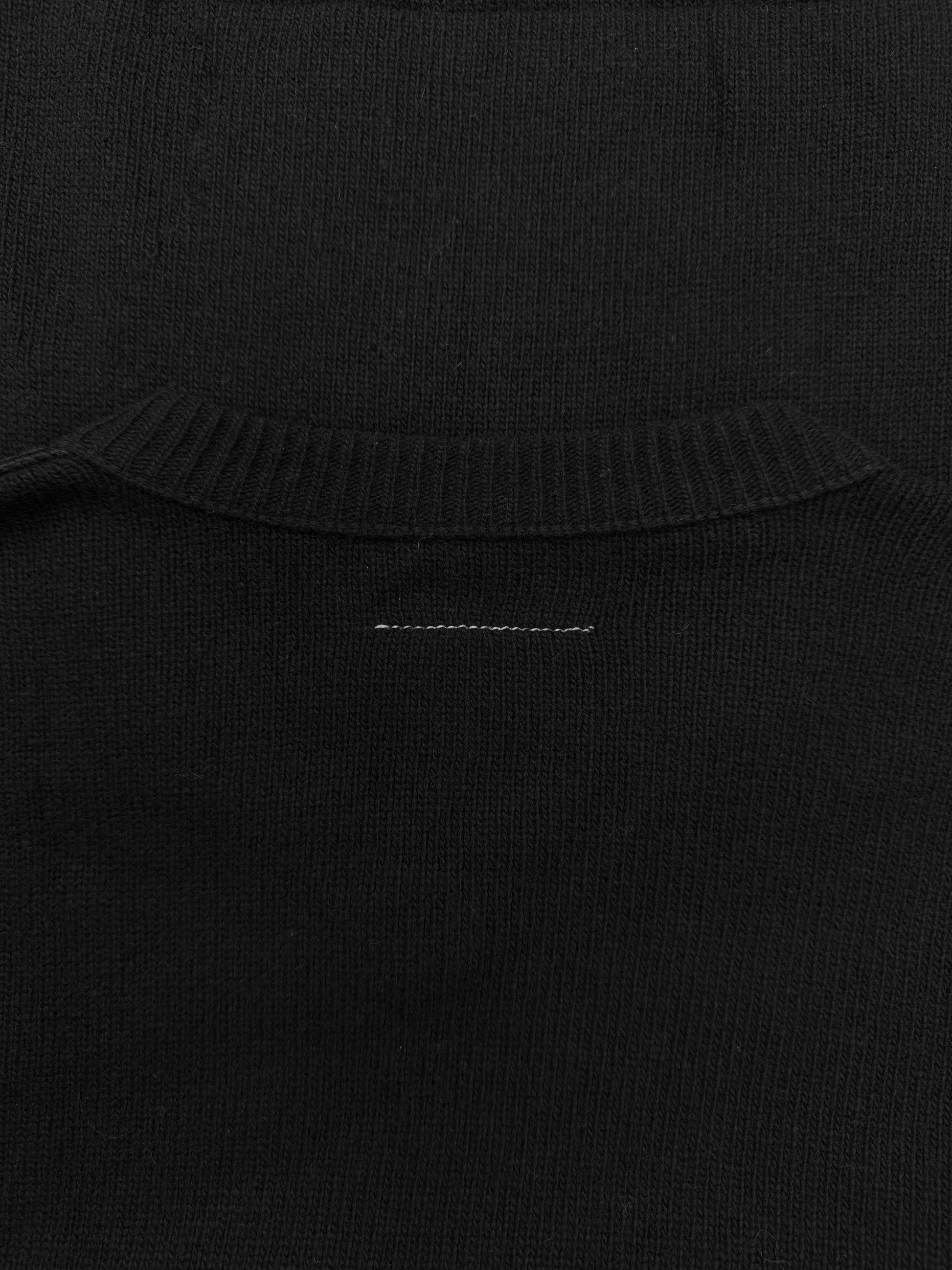 2001 Maison Margiela ‘Standard’ V-Neck Black Knitted Sweater