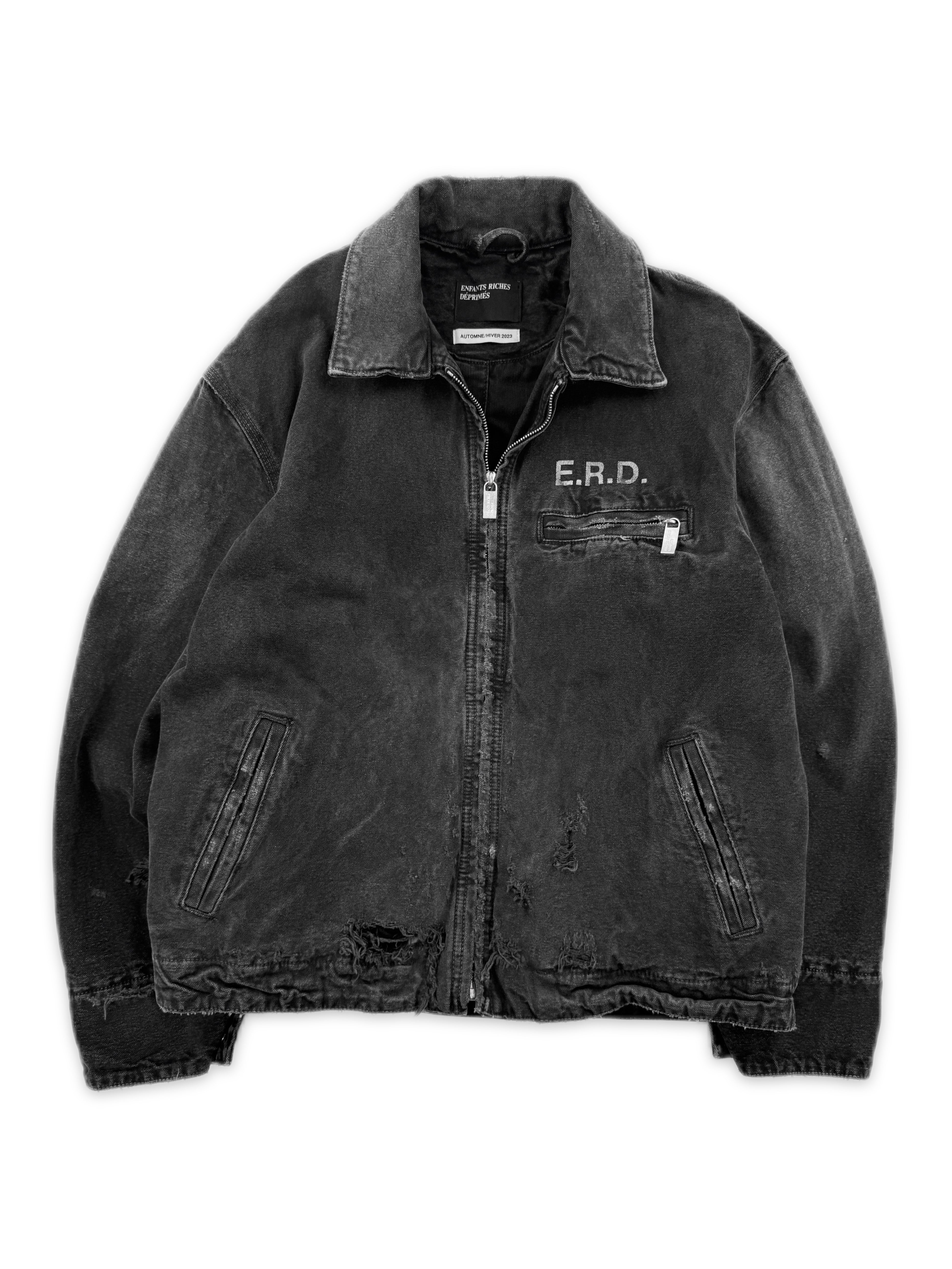 AW25 Enfants Riches Deprimes ‘Italian Romance’ Grey Trucker Jacket