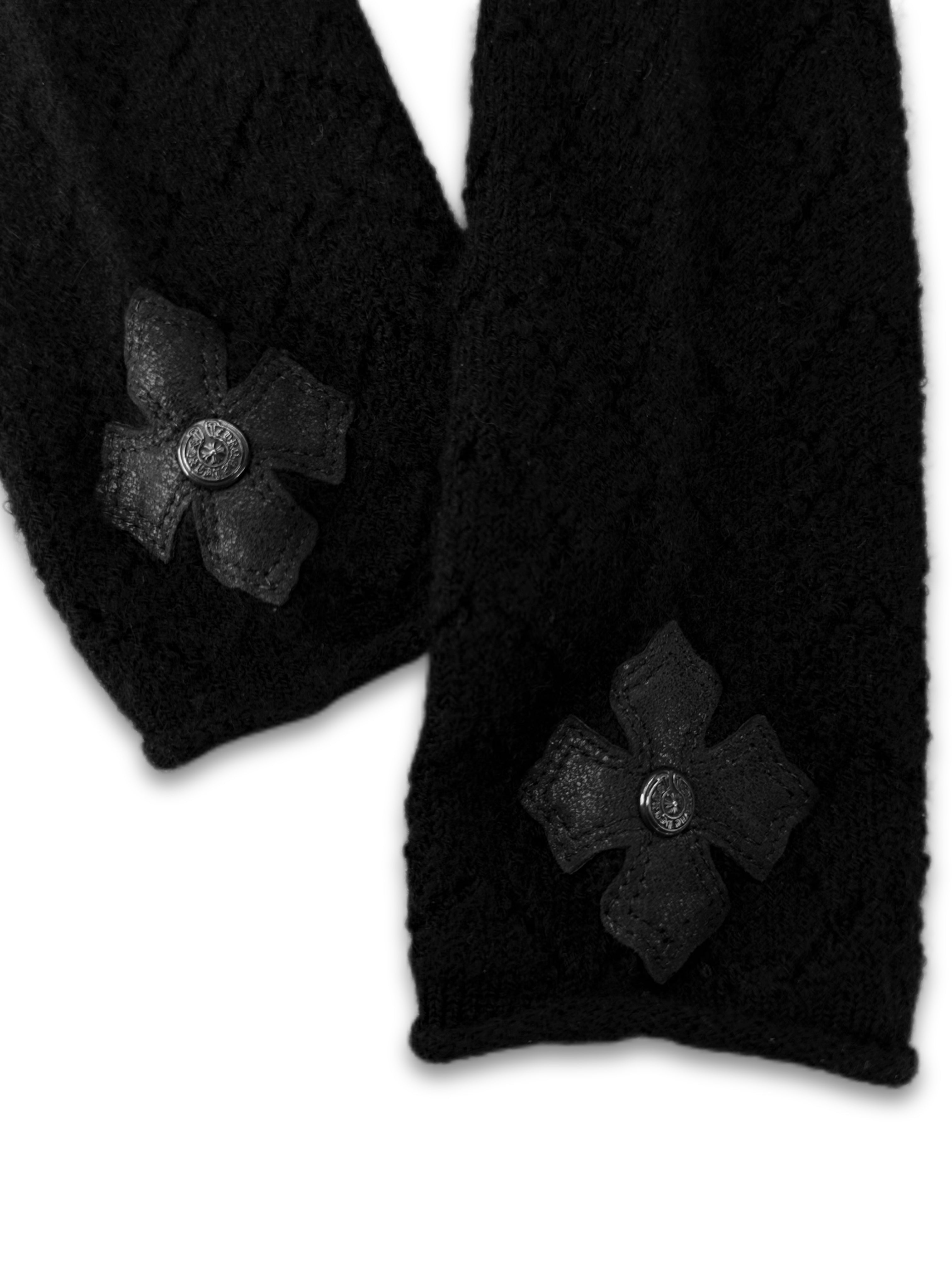 Chrome Hearts ‘Cross’ Patch .925 Silver Lace Long Gloves