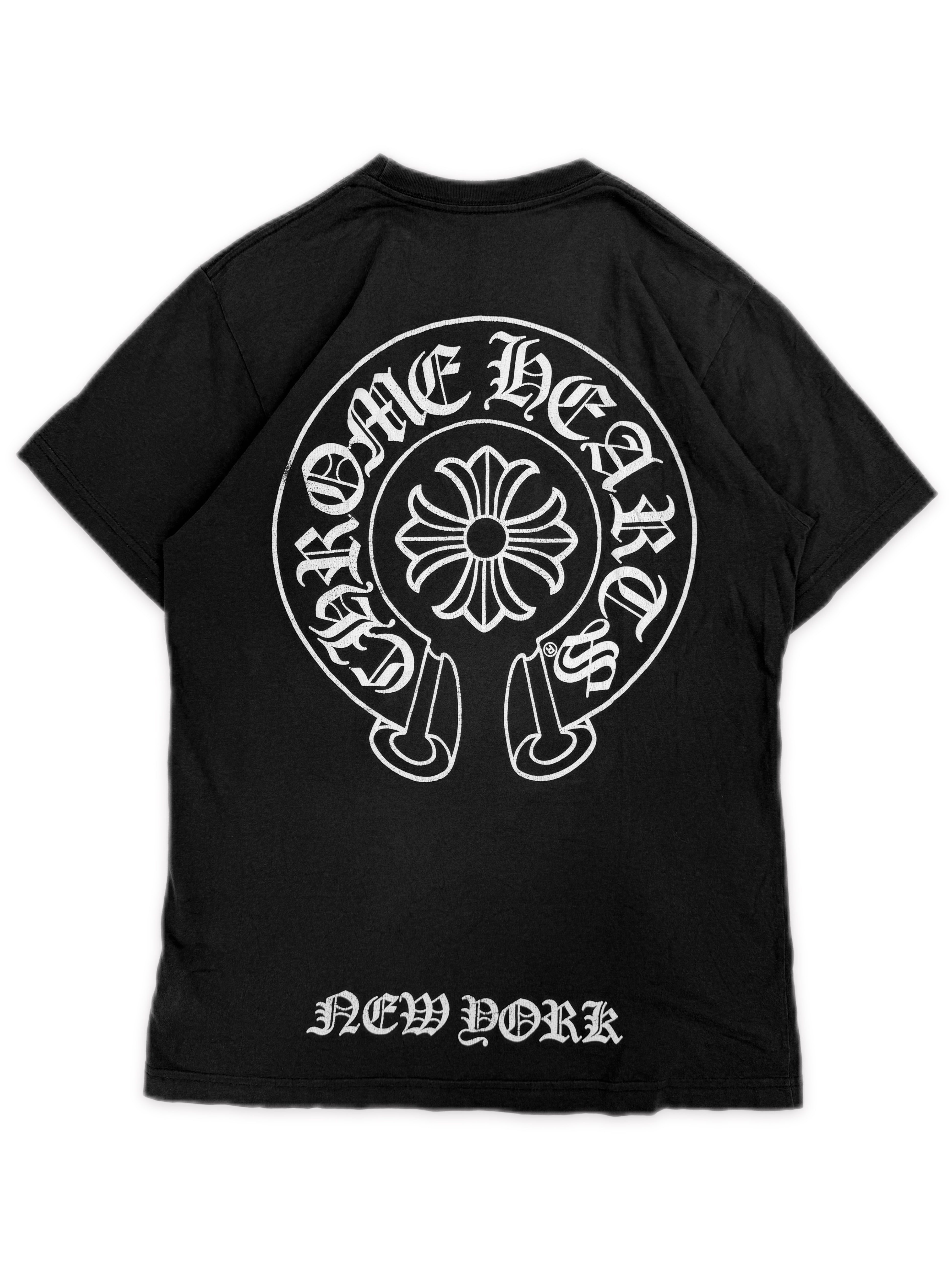 Chrome Hearts New York Exclusive Horse Shoe Logo Faded T-Shirt