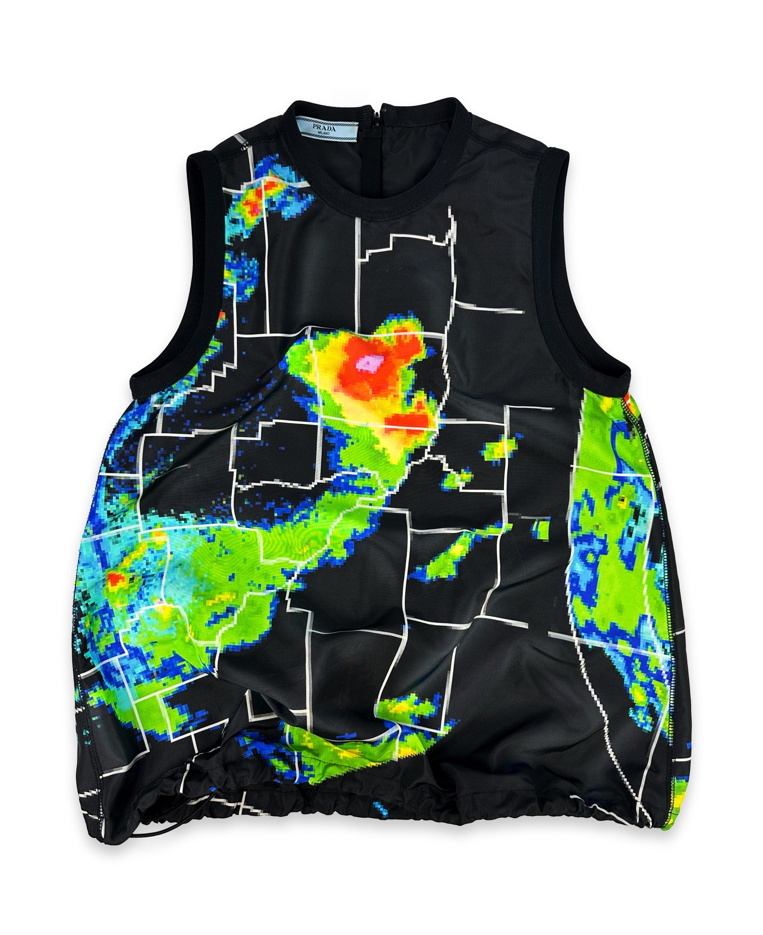 SS17 Prada ‘Radar’ Pixelated Ripstop Graphic Nylon Vest