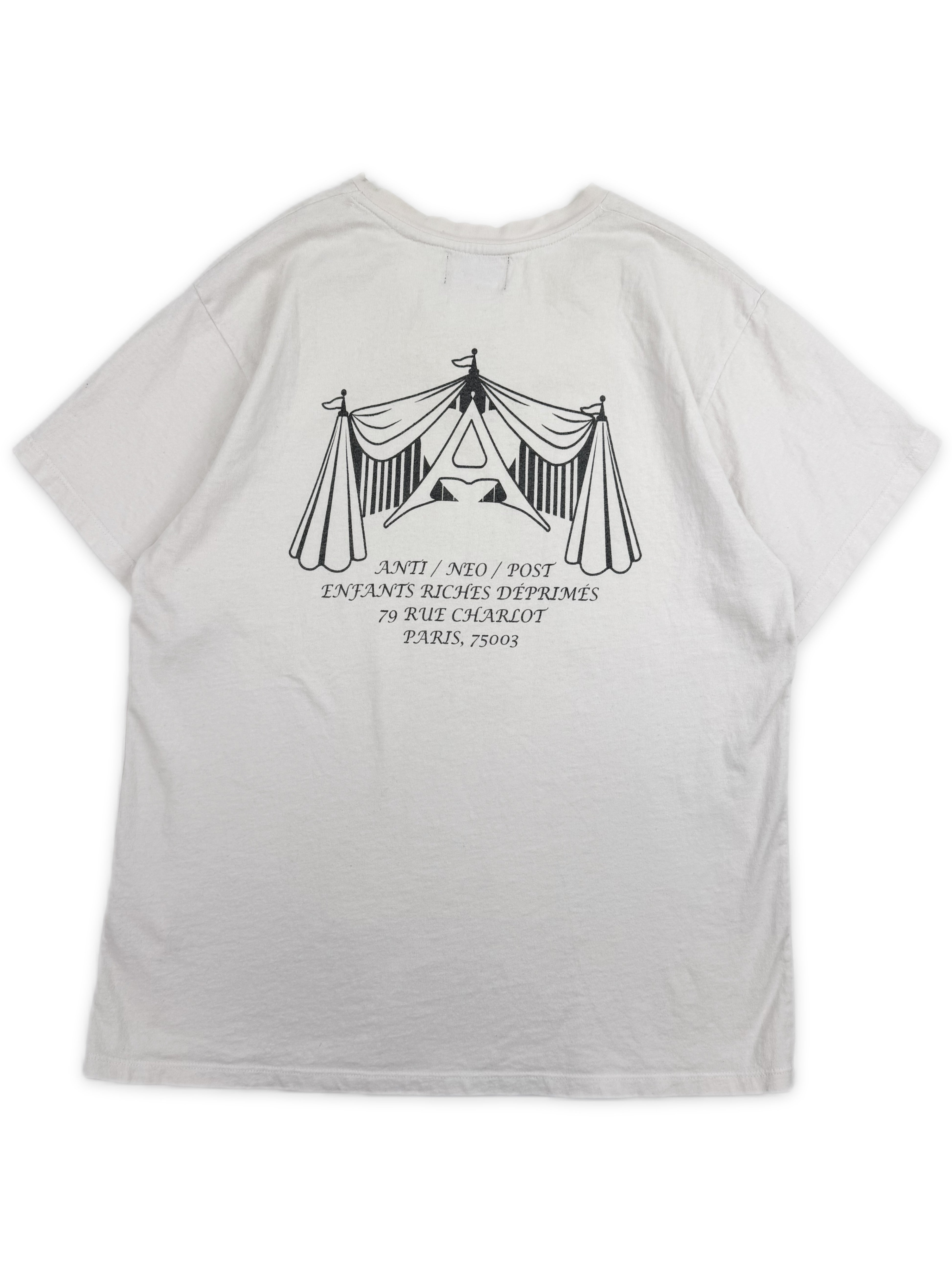 Enfants Riches Deprimes ‘Circus’ Neo Anti Post White Graphic T-Shirt