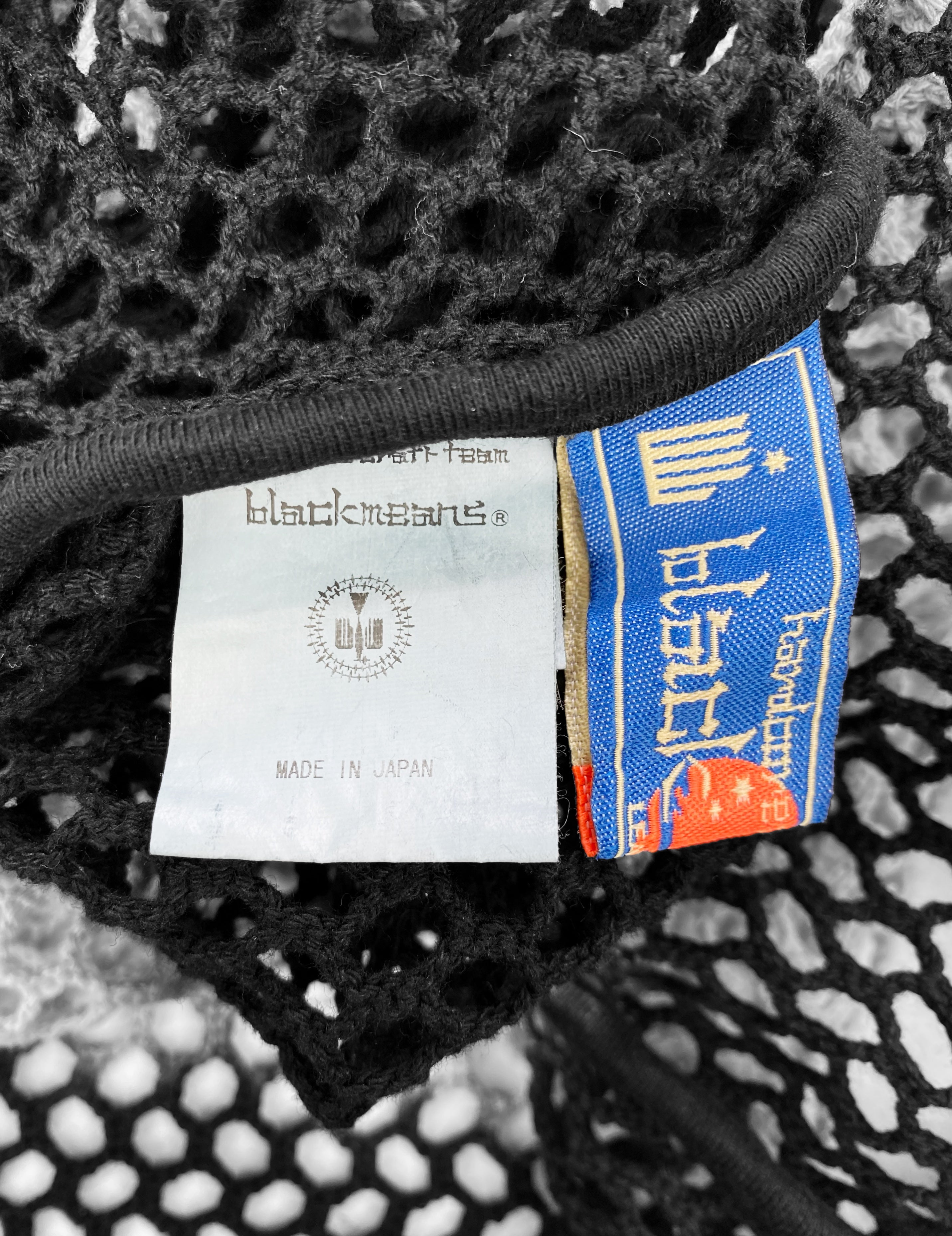 Blackmeans Punk Contrast Knit Loose Weave Longsleeve Shirt