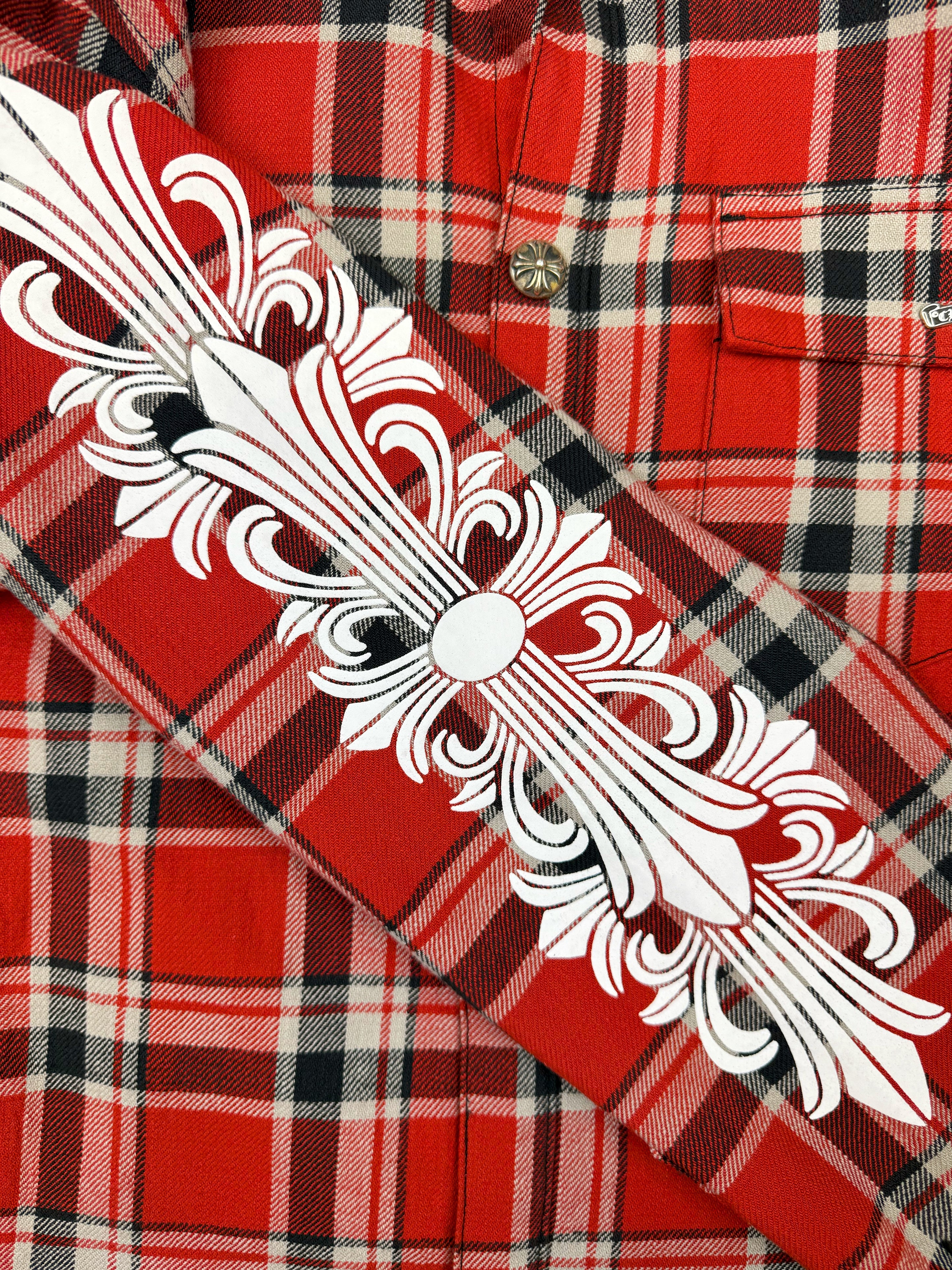 Chrome Hearts Workdog Red Checkered Pocket Padded Work Jacket