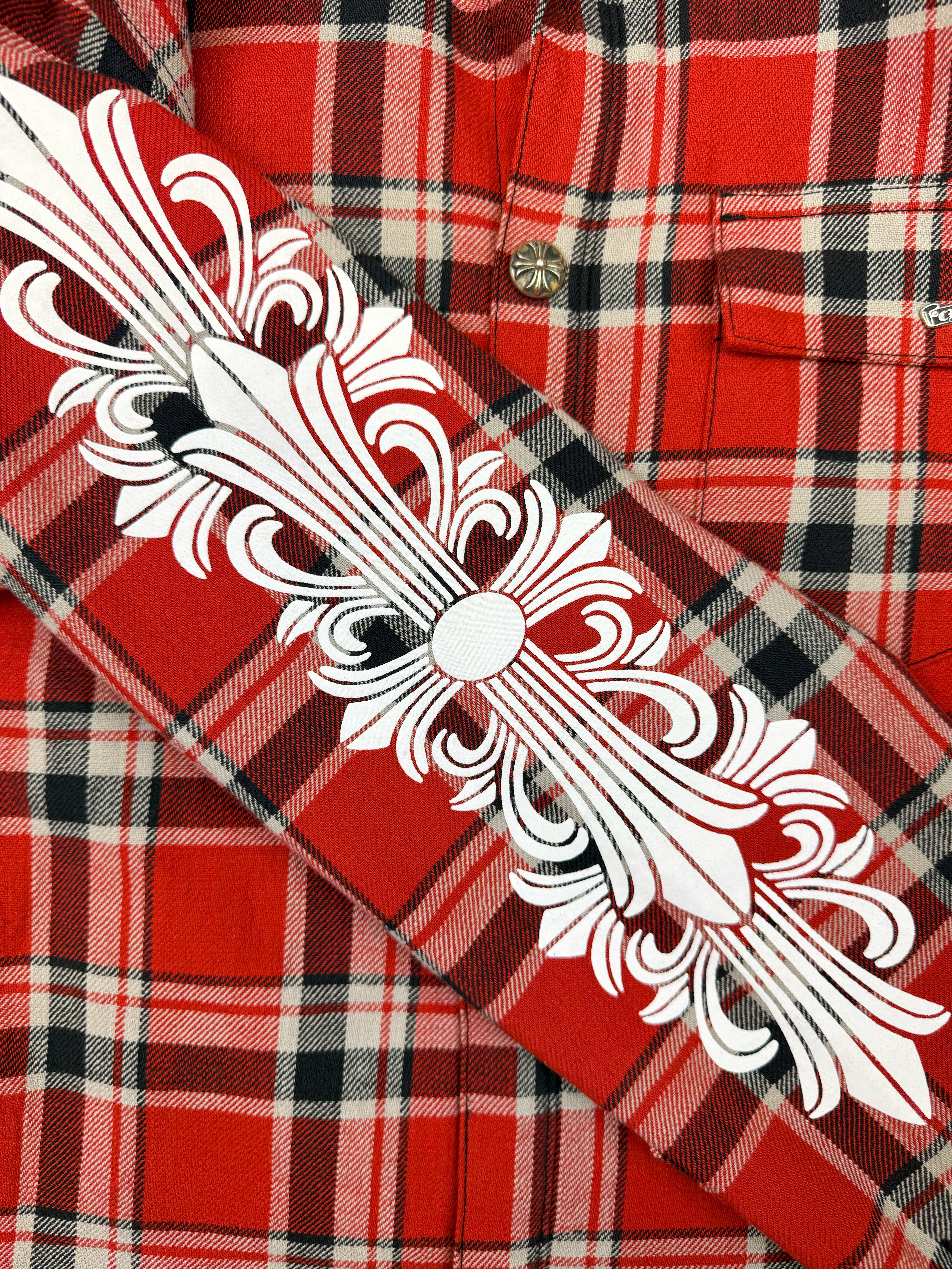 Chrome Hearts Workdog Red Checkered Pocket Padded Work Jacket