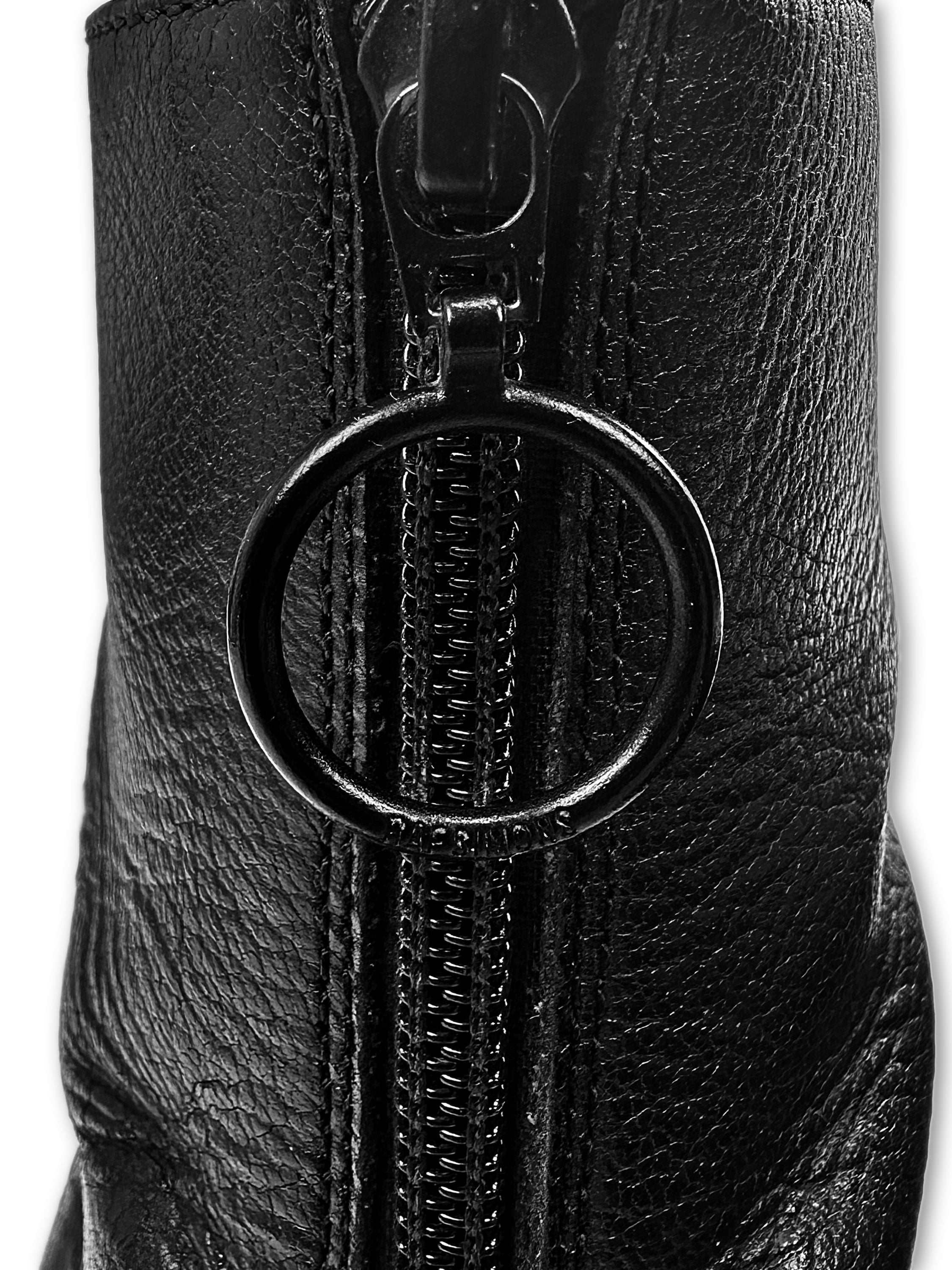 SS21 Raf Simons ‘Cylcon’ Black Leather Back-zip Boots