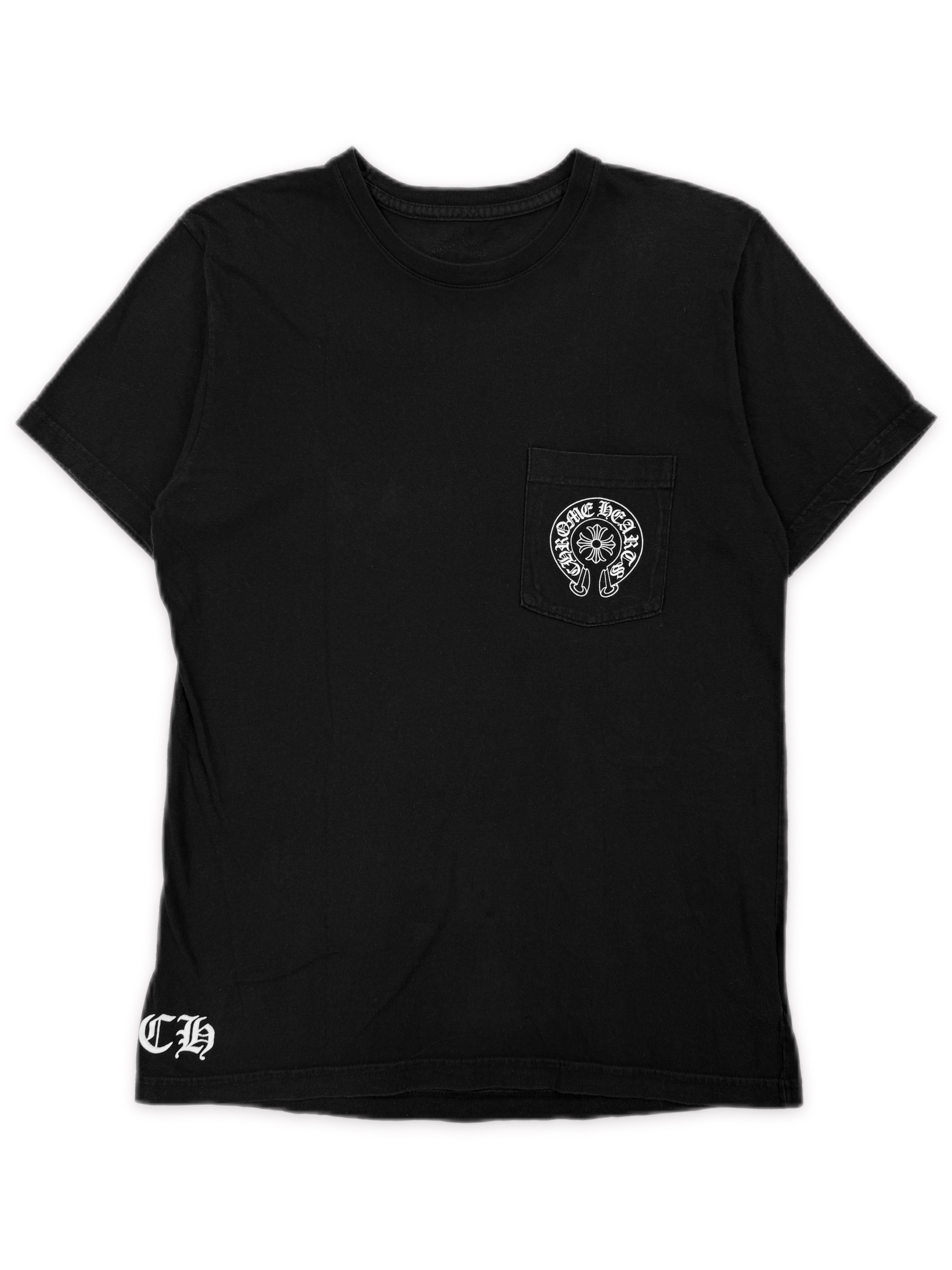 Chrome Hearts Los Angeles Exclusive Horseshoe Logo Black Faded T-Shirt