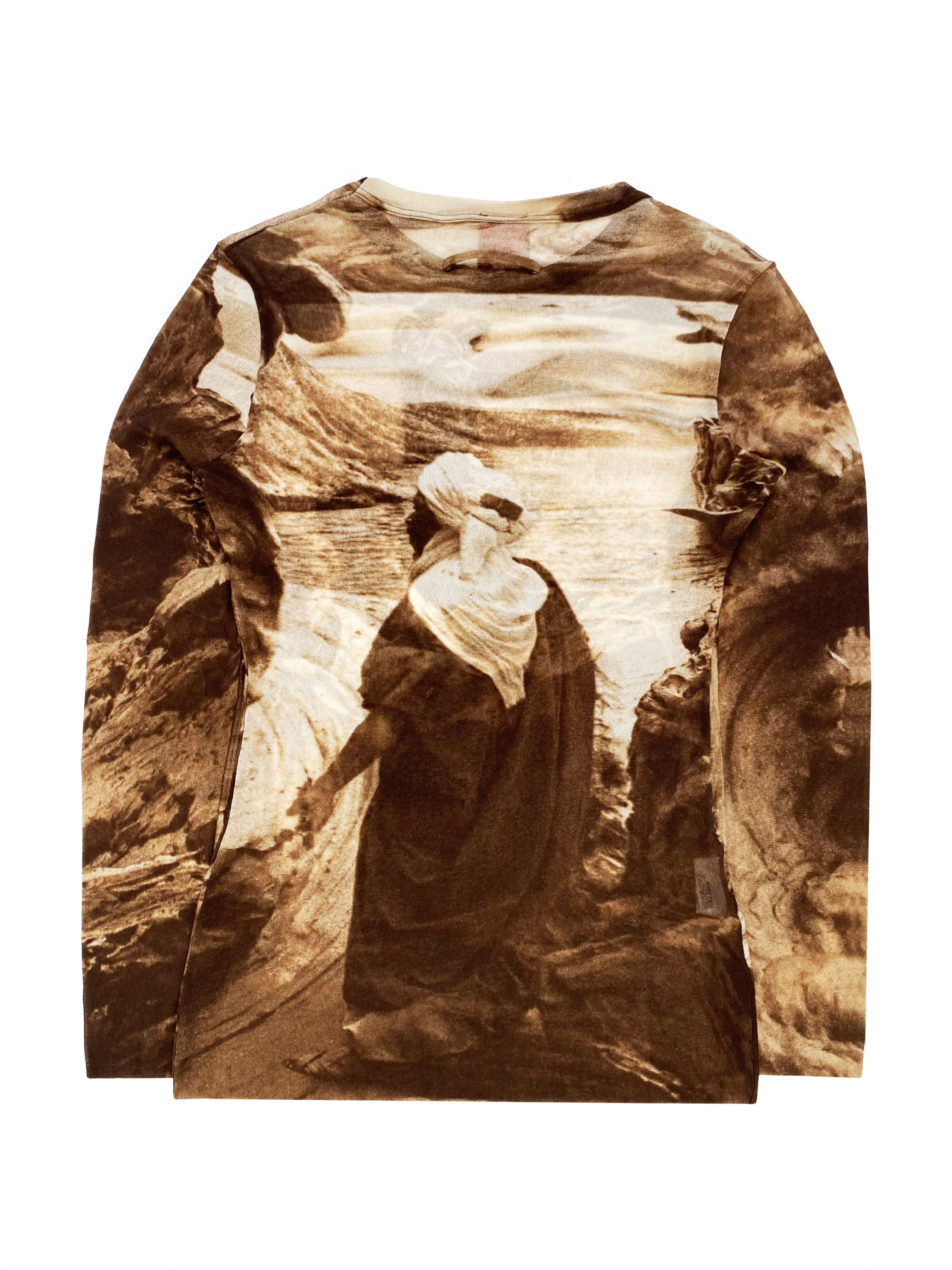SS98 Jean Paul Gaultier ‘Bedouins’ Mesh Tattoo Longsleeve Shirt