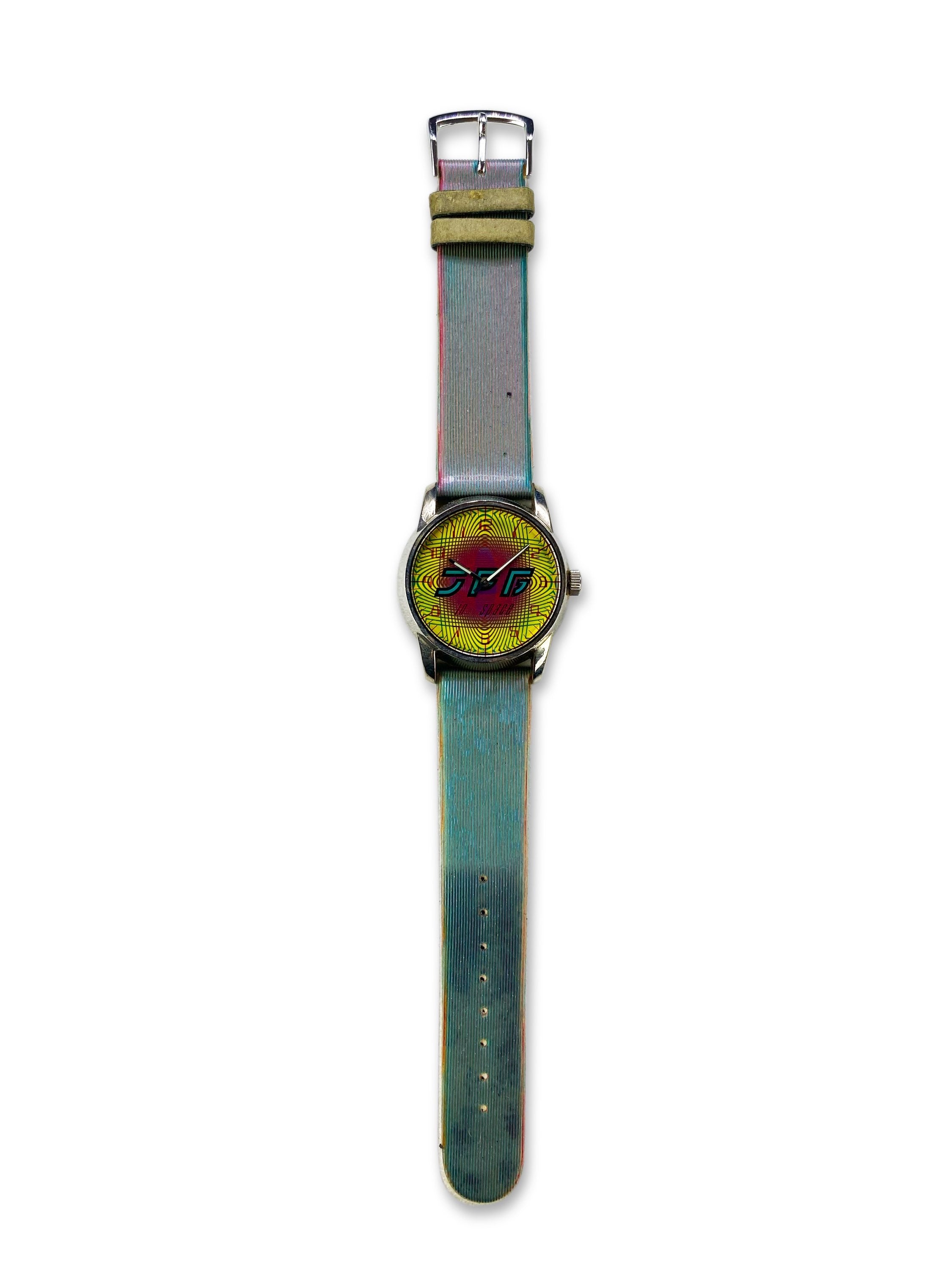 90s Jean Paul Gaultier ‘In Space’ Holographic Metallic Watch