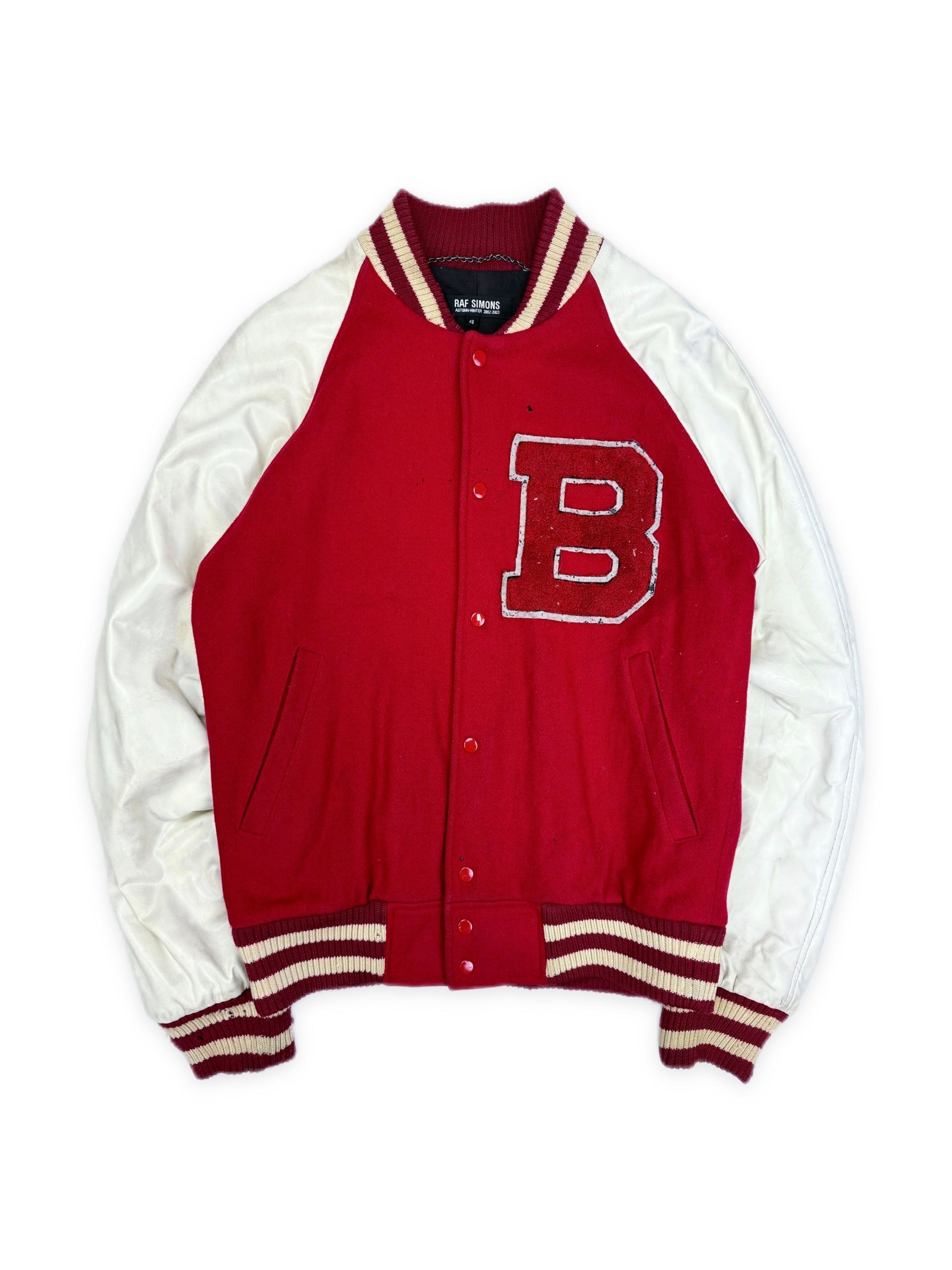 AW02 Raf Simons ‘Virginia Creeper’ Chenille Patch Varsity Jacket