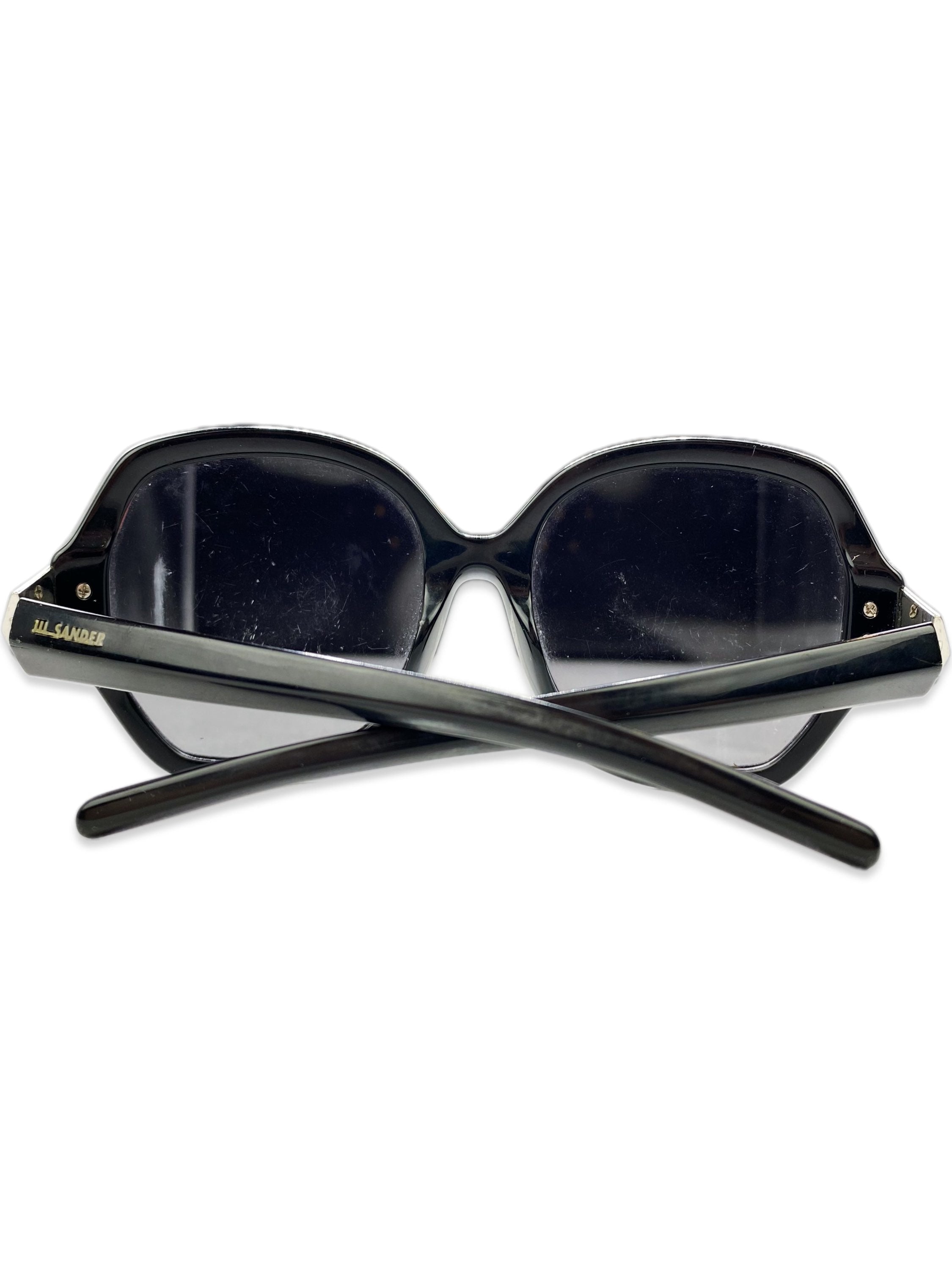 Jil Sander Rounded Blue Tint Sunglasses