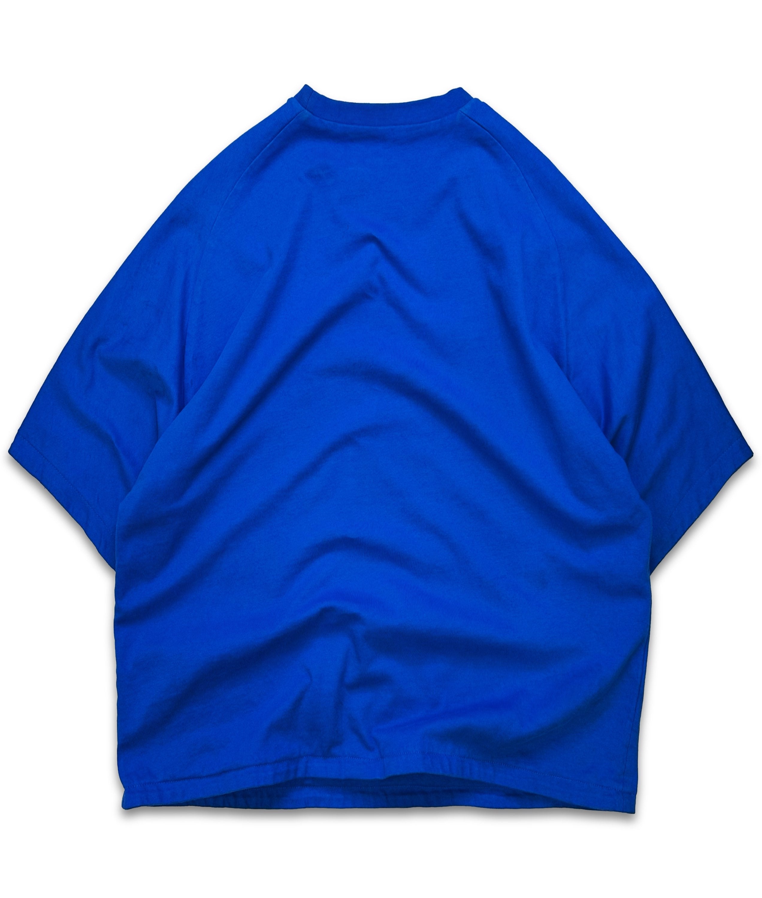 2020 Yeezy UNRELEASED SAMPL ‘YCA’ Collegiate Logo Cropped Blue T-Shirt