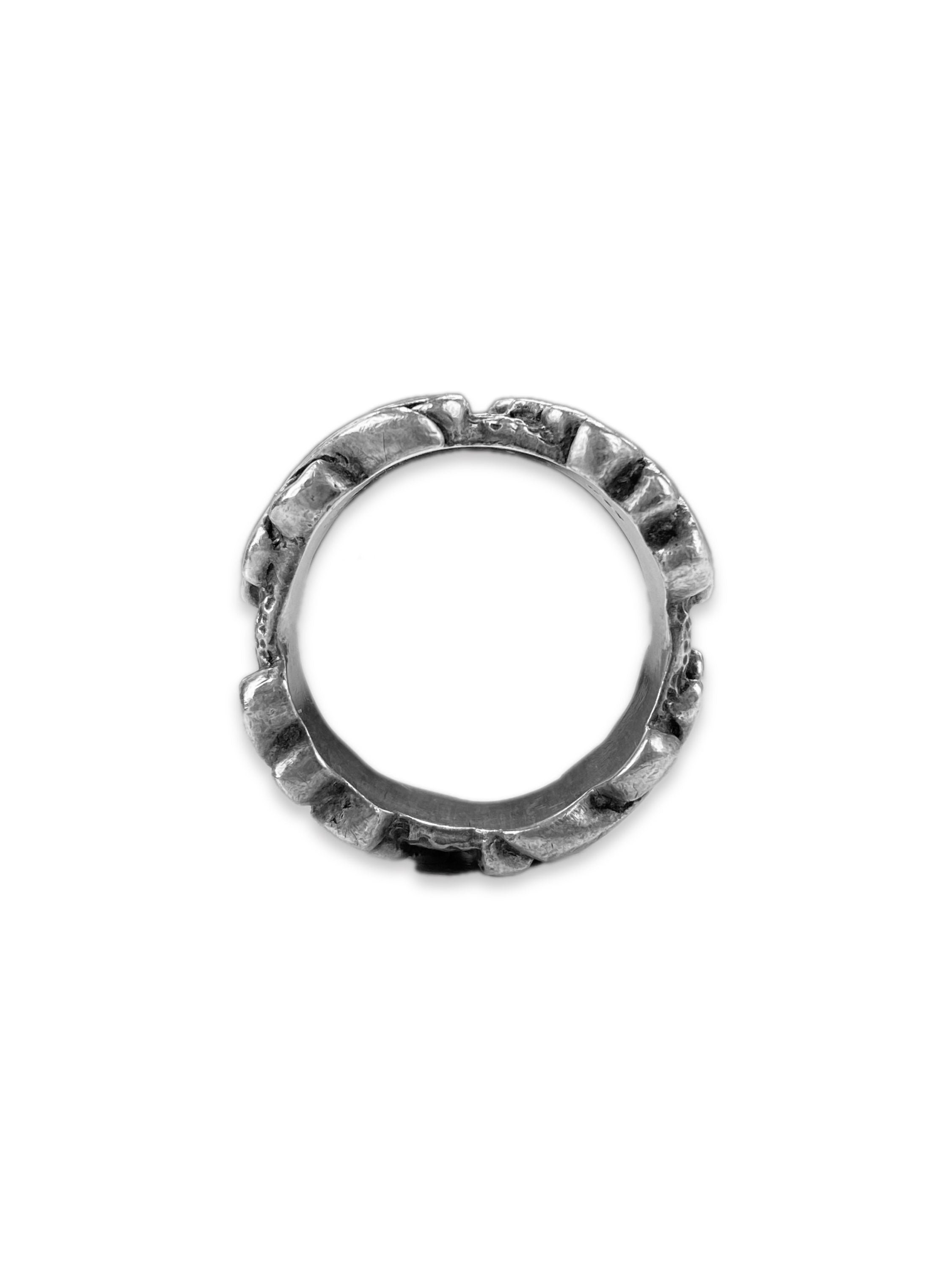 A&G Rock n’ Roll Couture .925 Silver Etched Le Fleur Ring