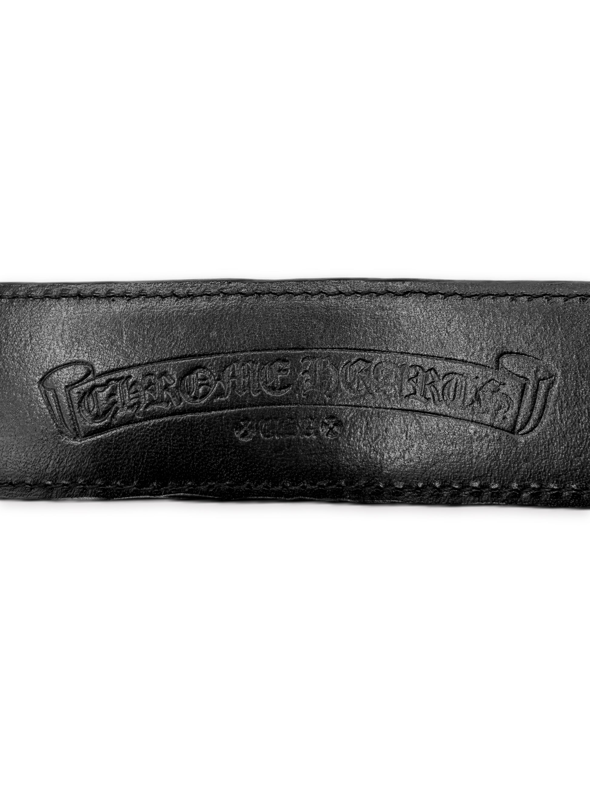 Chrome Hearts Ostrich Leather .925 Silver Belt Strap