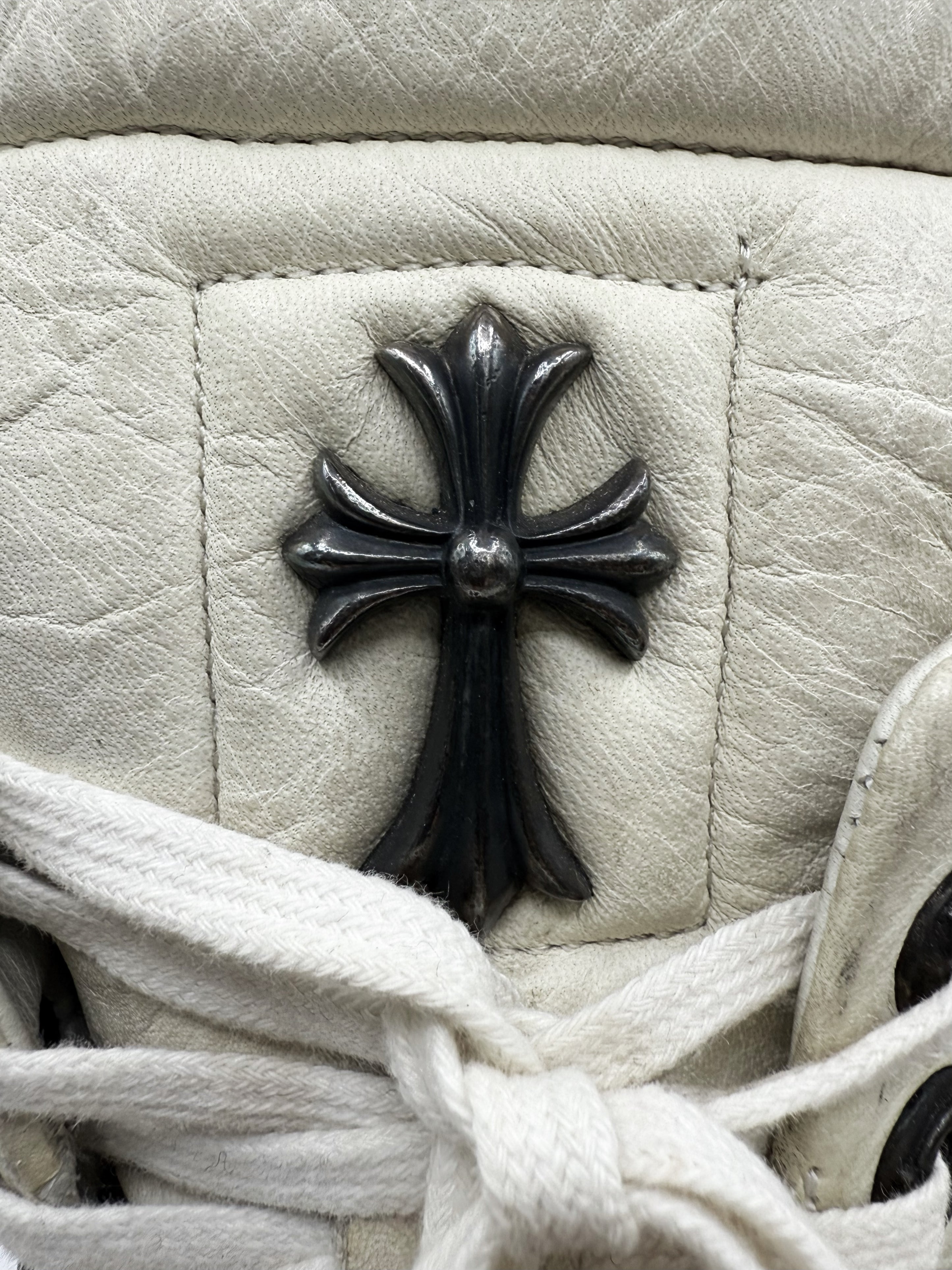 SS06 Rick Owens x Chrome Hearts OG Cross Milk Dunk Sneakers