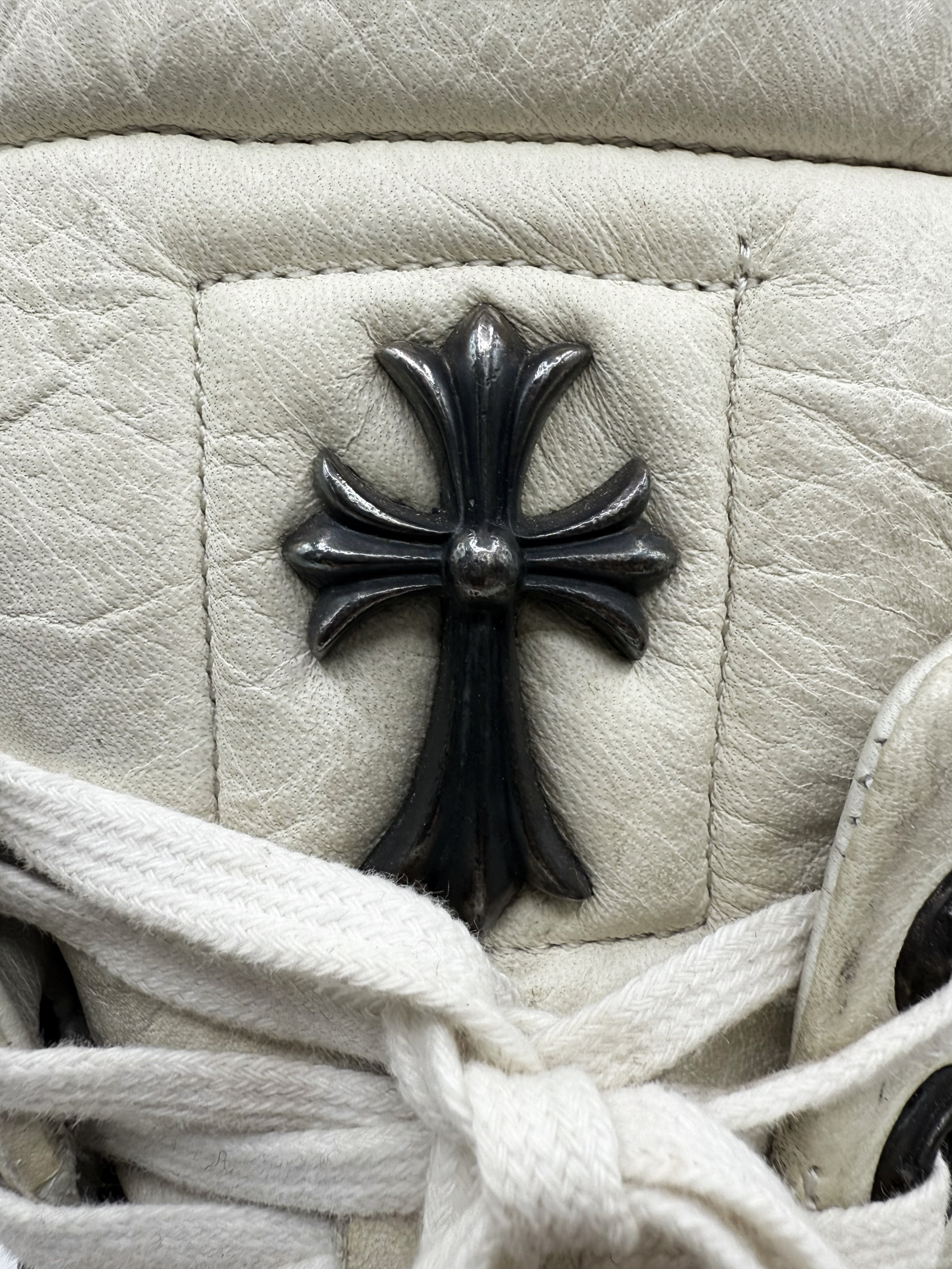 SS06 Rick Owens x Chrome Hearts OG Cross Milk Dunk Sneakers