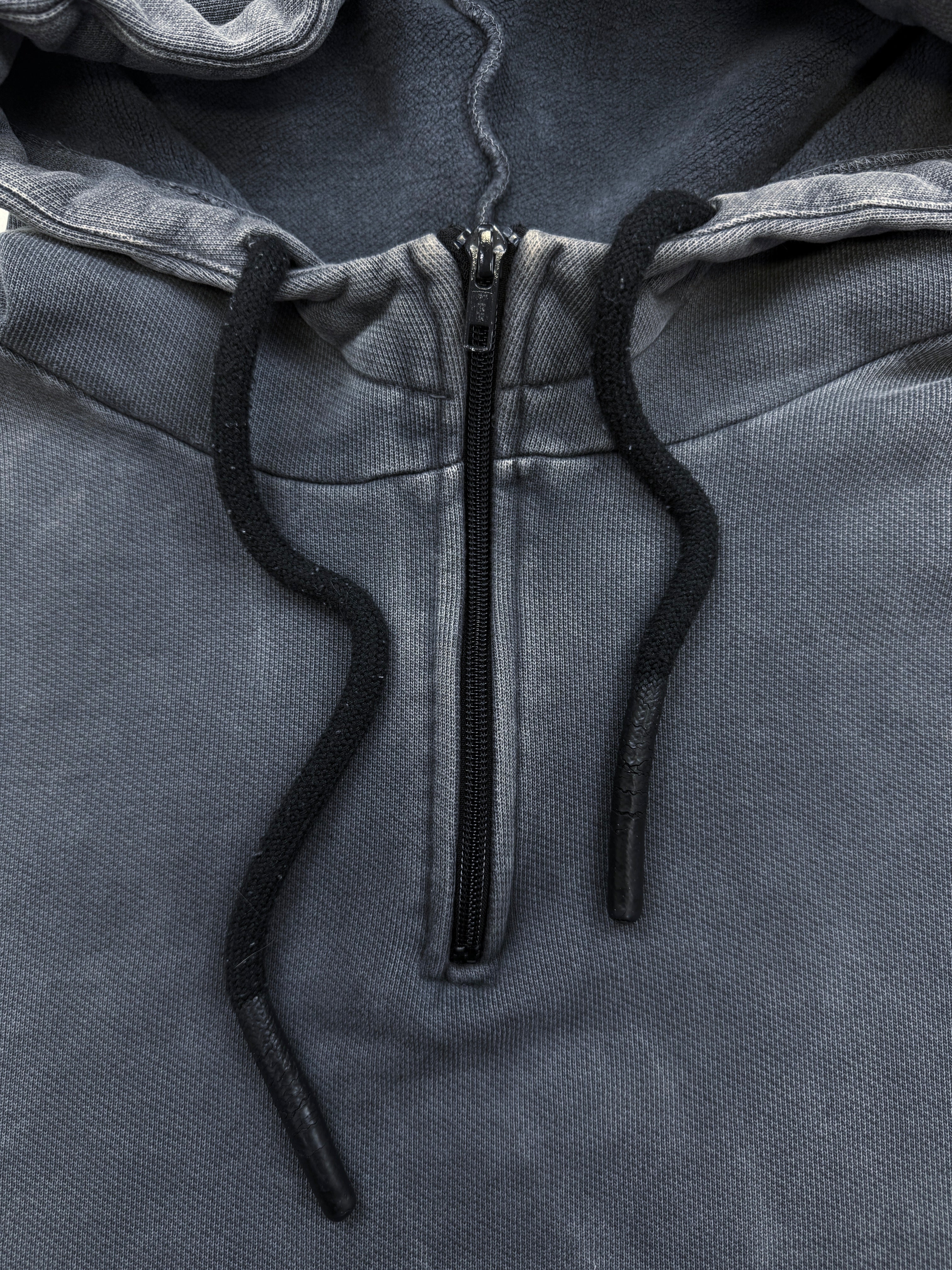 YEEZY SEASON 1 QUARTER ZIP SLATE BLUE HOODIE | ArchiveThreads