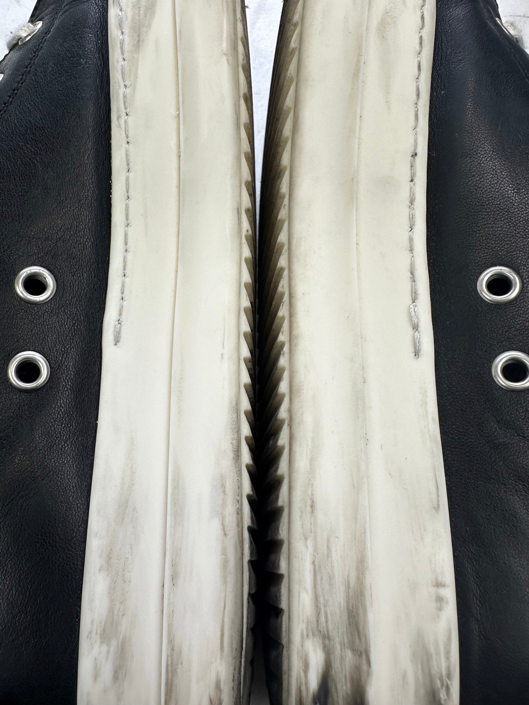 Rick Owens Black Leather Low-top Ramone Sneakers