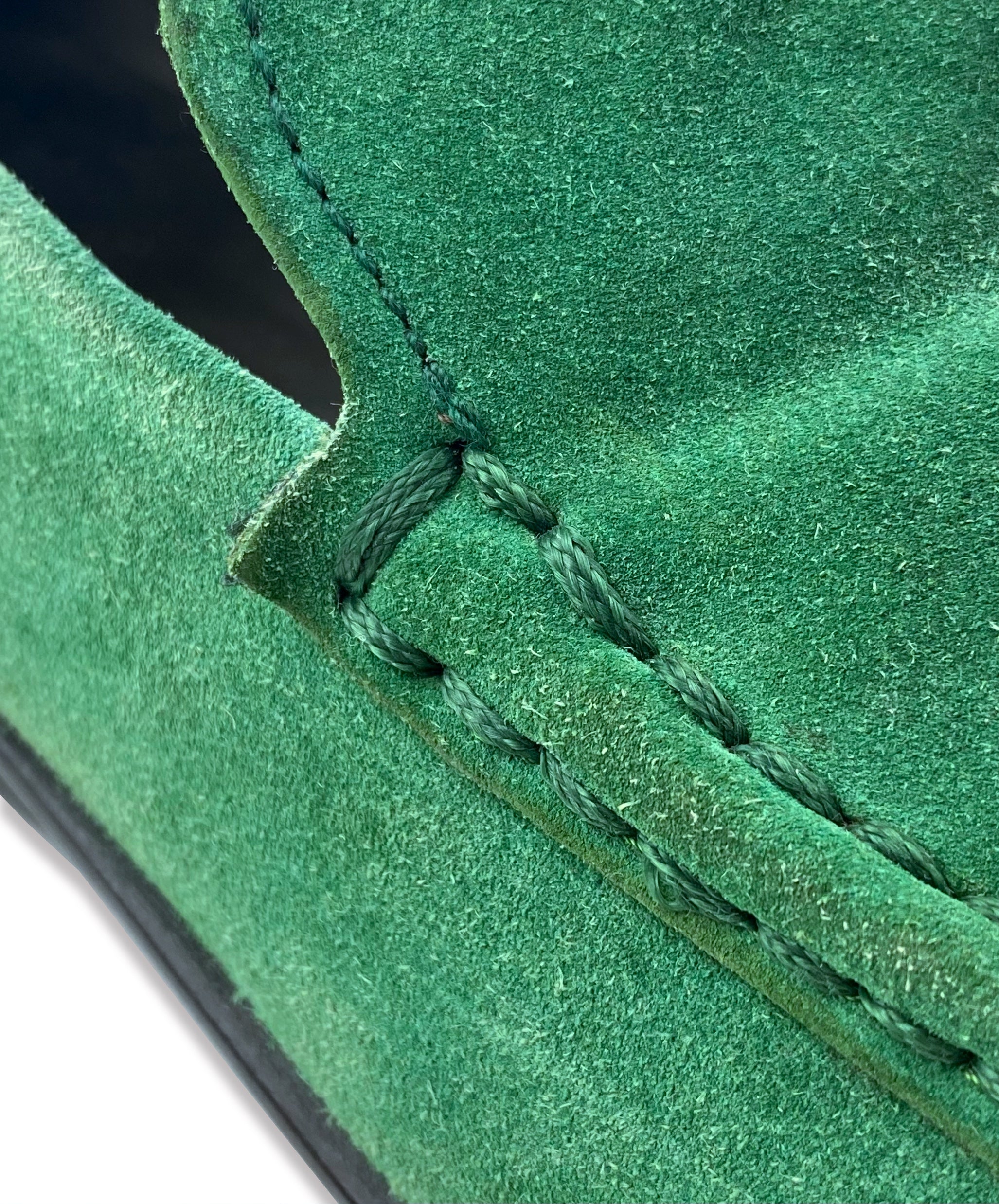 Prada Suede Mint Green Loafers