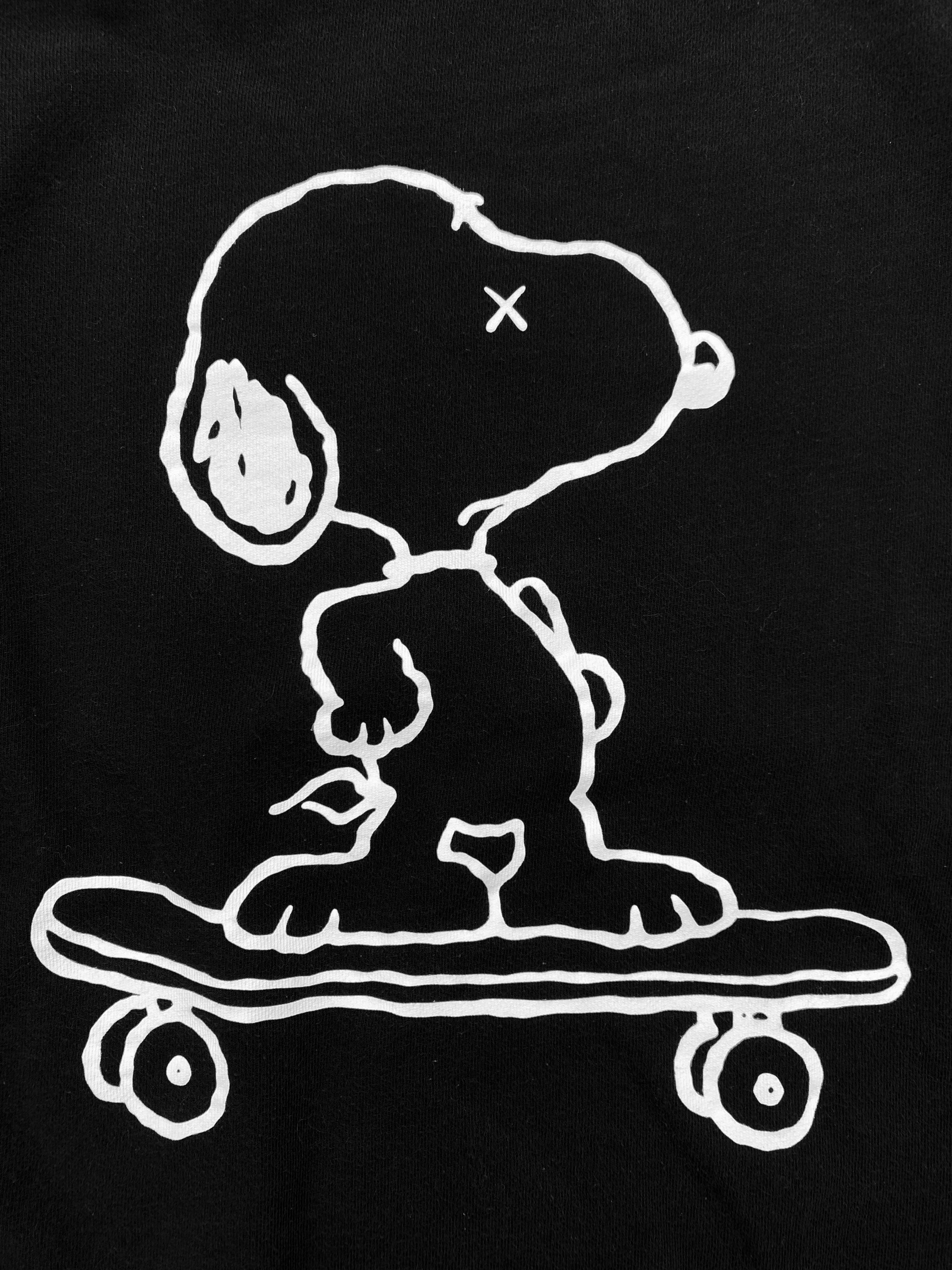 Kaws x Peanuts ‘Snoopy’ Skate Graphic Black Crewneck