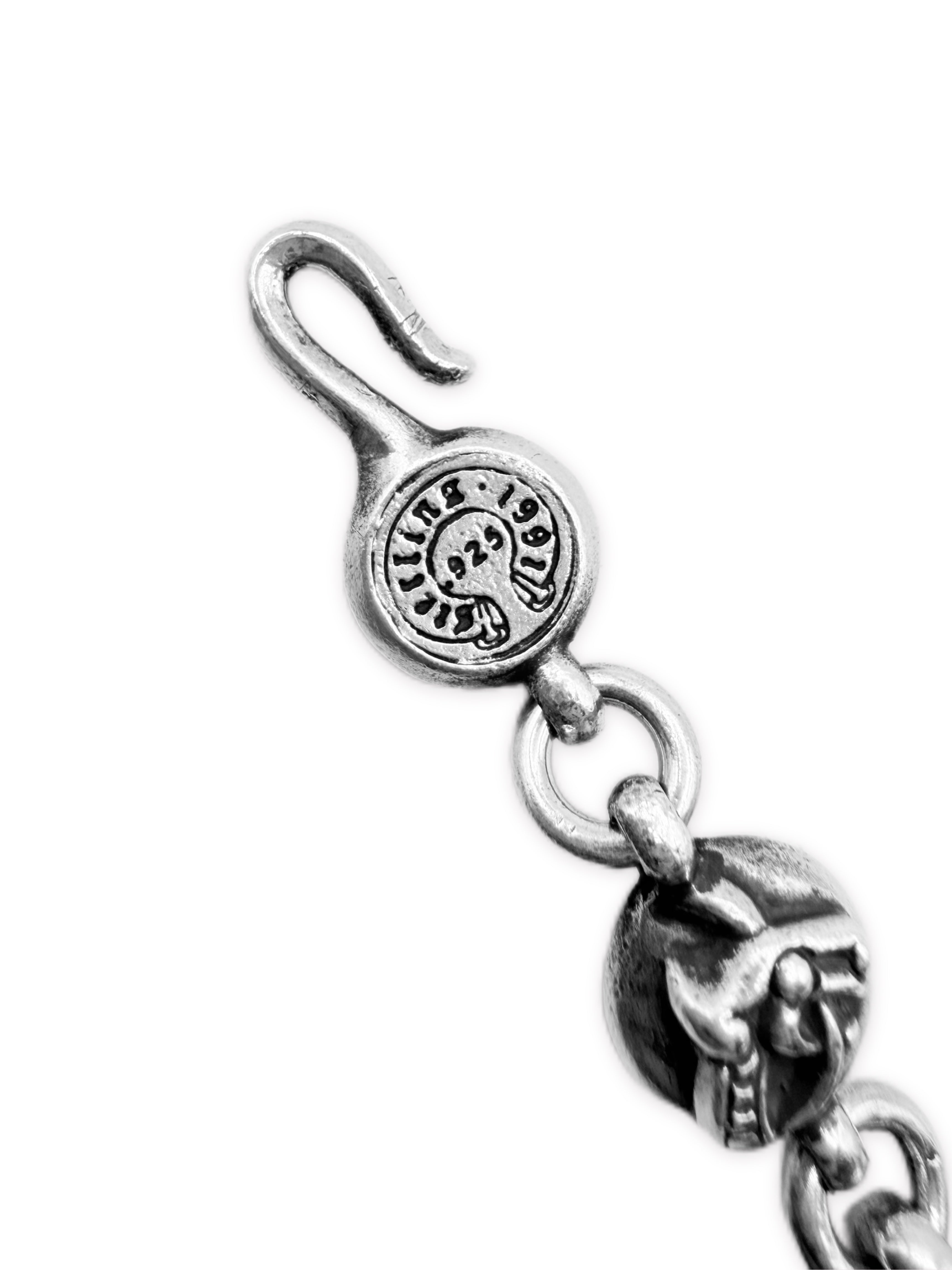 Chrome Hearts Elemental Cross Ball #2 .925 Silver Bracelet
