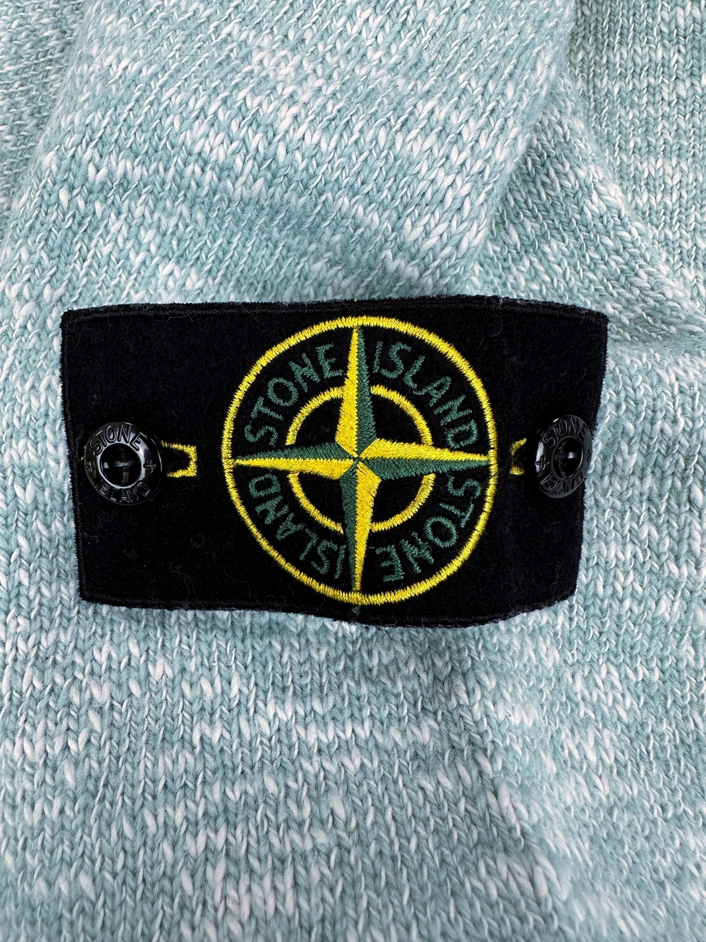 Stone Island Compass Patch Blue Knitted Sweater