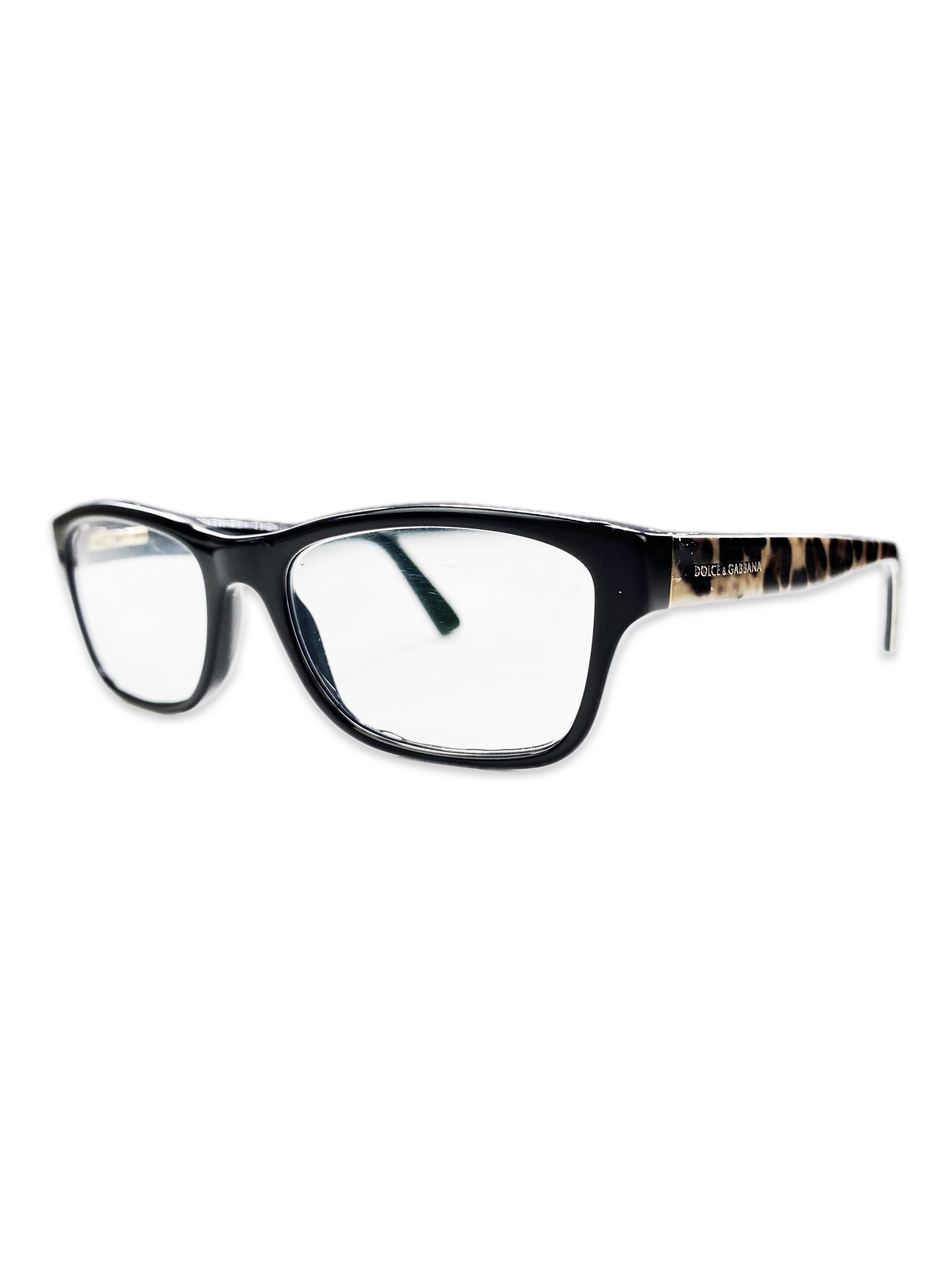 Dolce & Gabbana Ombré Black Boxy Frame Glasses