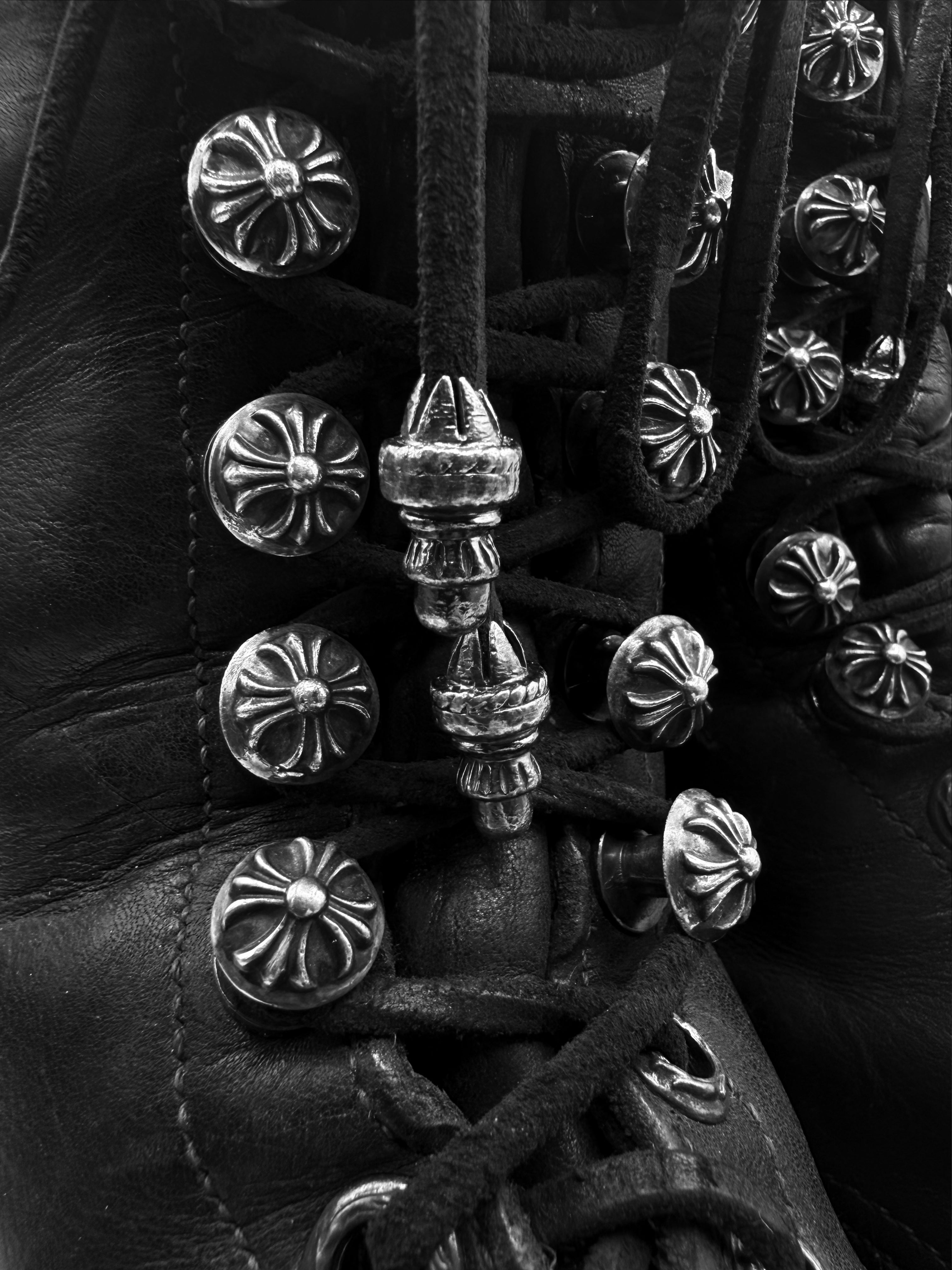 Chrome Hearts x Wesco ‘Jobmaster’ Black .925 Silver Leather Boots