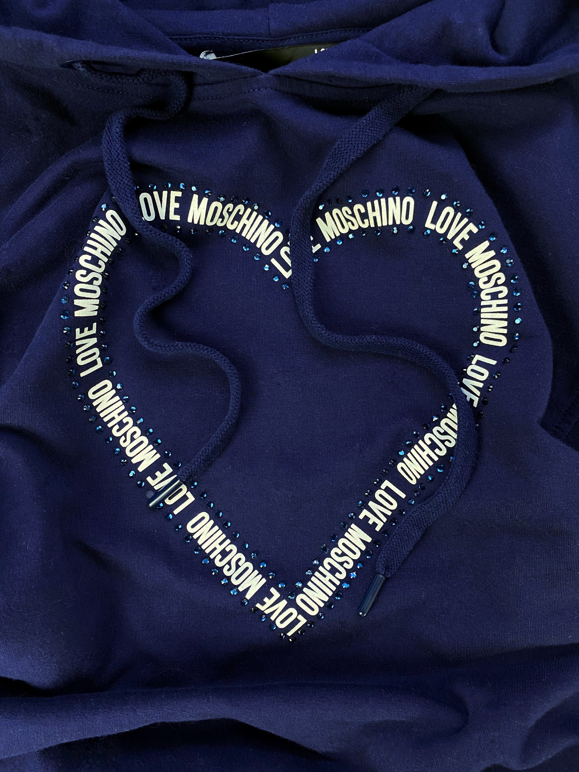 Moschino ‘Love Moschino’ Heavy Weight Navy Blue Hoodie